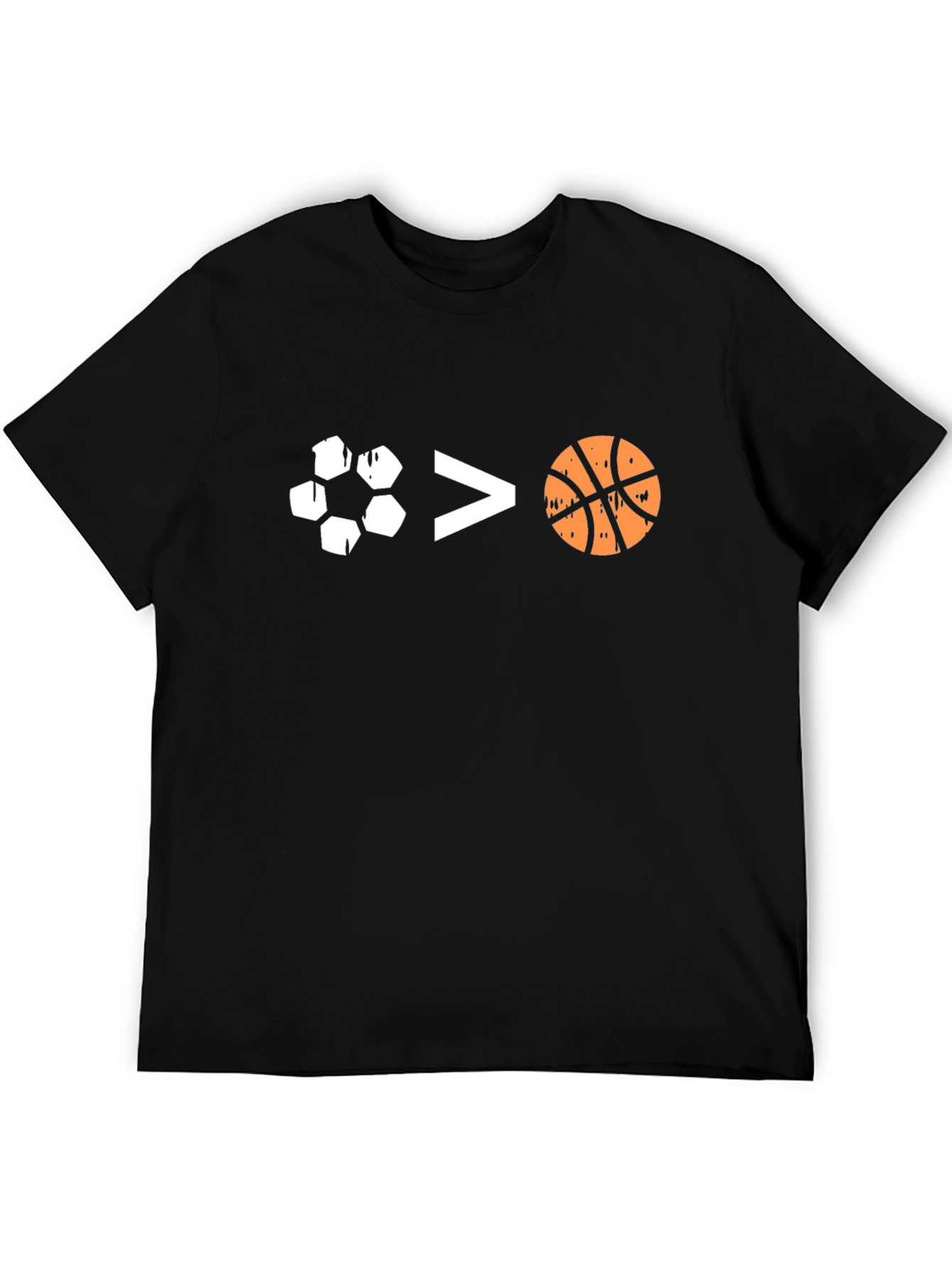 Soccer > Basketball Graphic T-Shirt - Black
