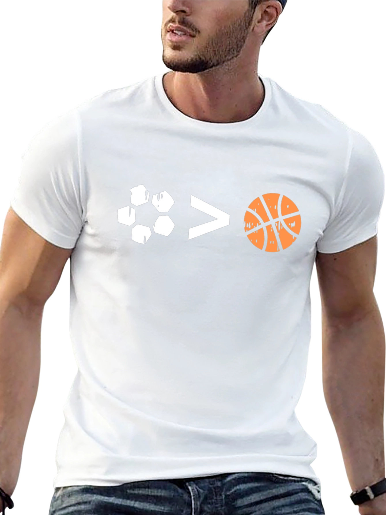 Soccer > Basketball Graphic T-Shirt - Black