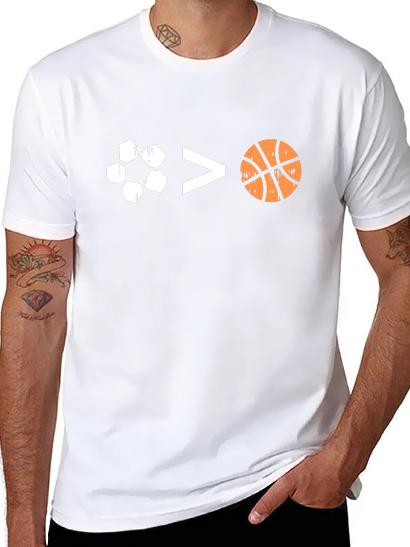 Soccer > Basketball Graphic T-Shirt - Black