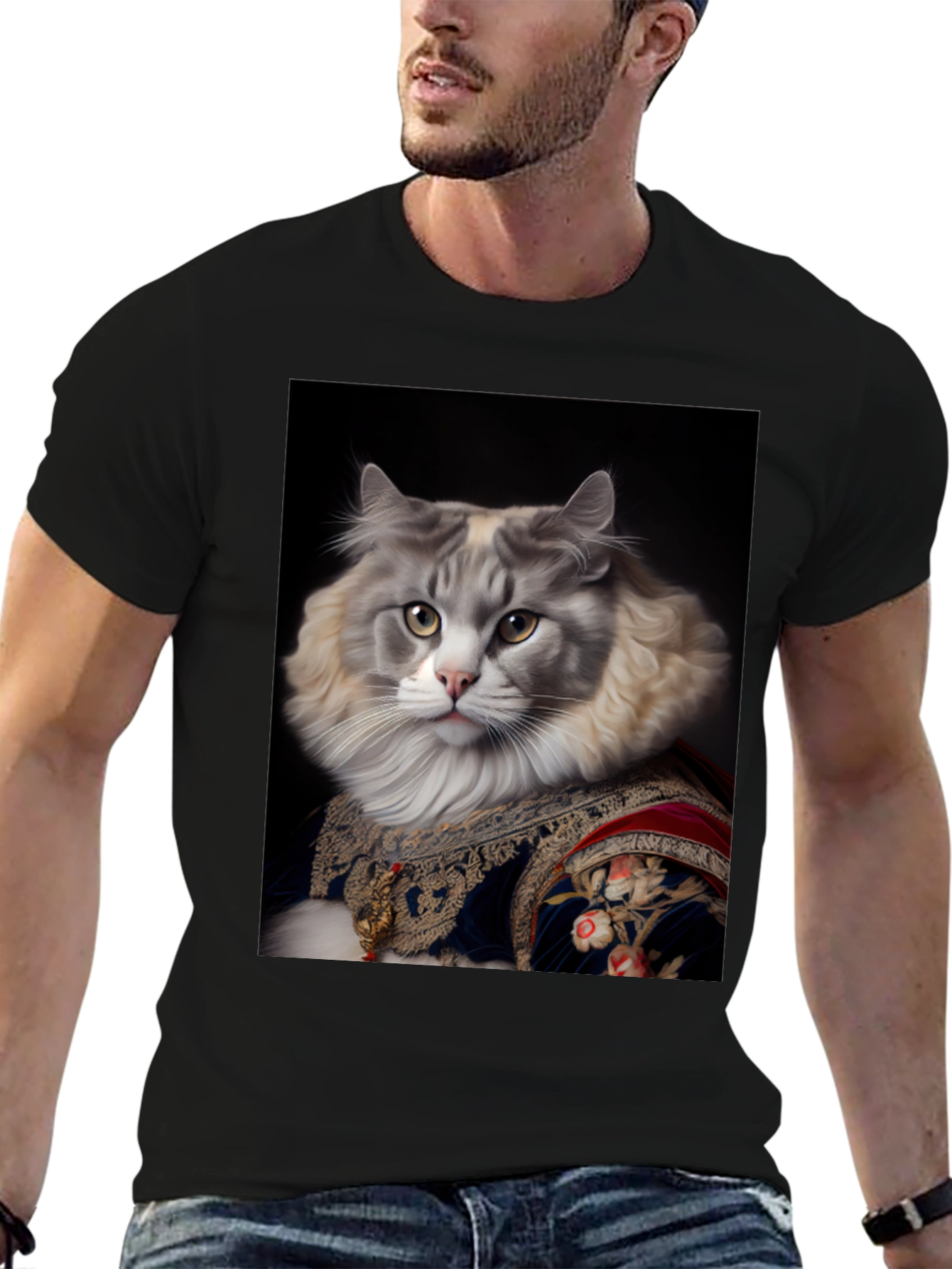 Regal Cat Portrait T-Shirt