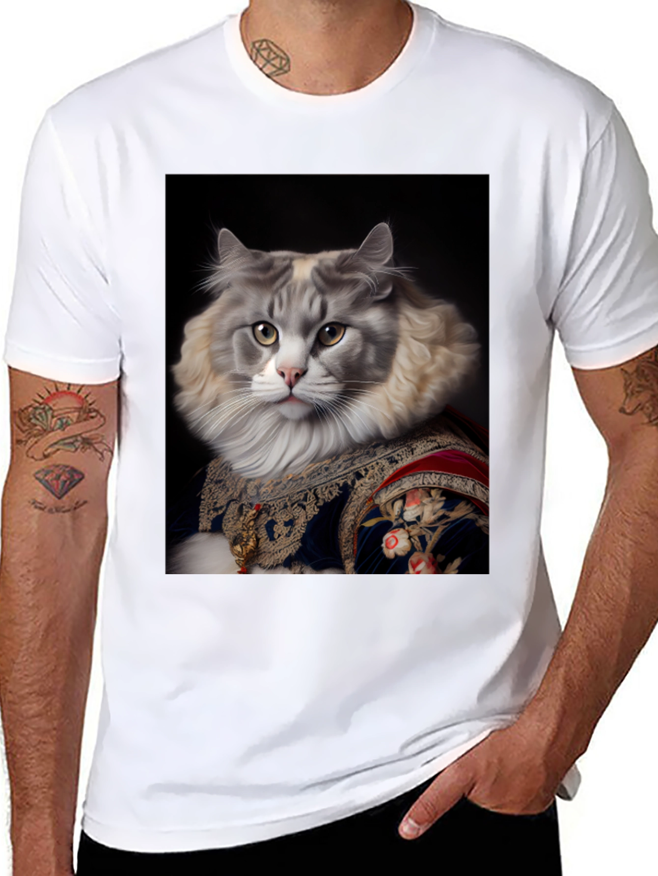 Regal Cat Portrait T-Shirt