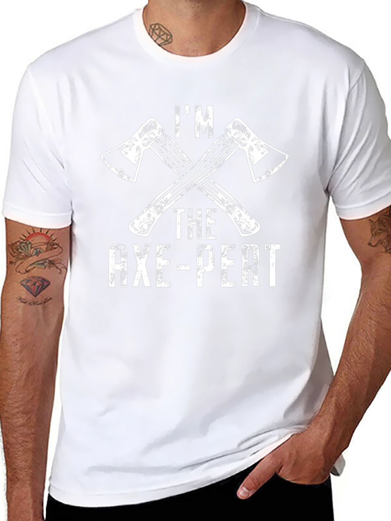 Axe-Pert Black Graphic Tee - Lumberjack Humor