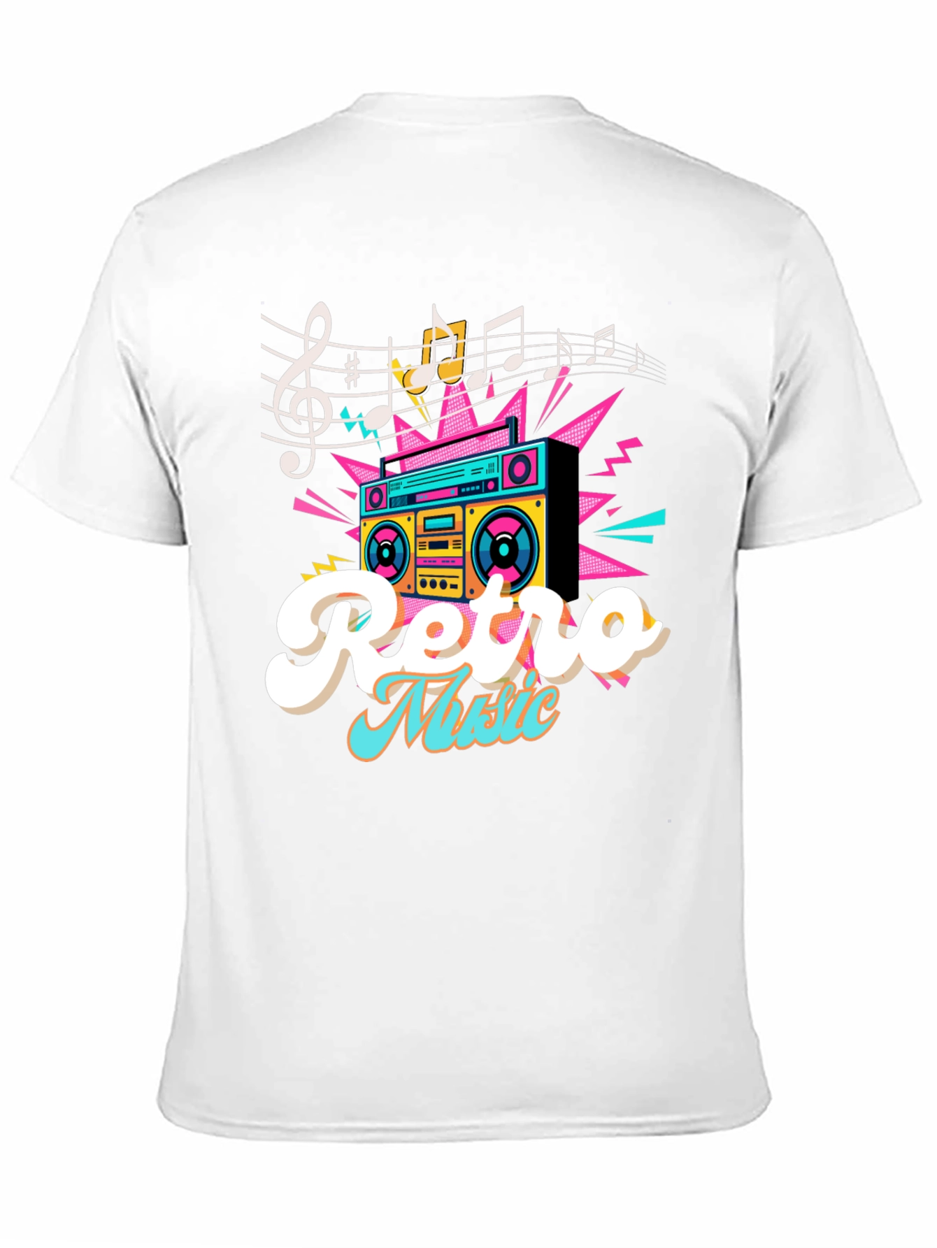 Retro Music T-Shirt - Boombox Graphic Tee