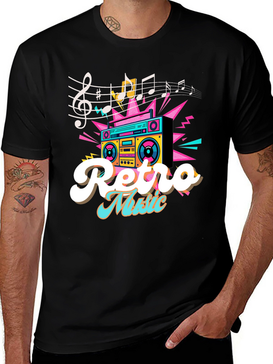 Retro Music T-Shirt - Boombox Graphic Tee