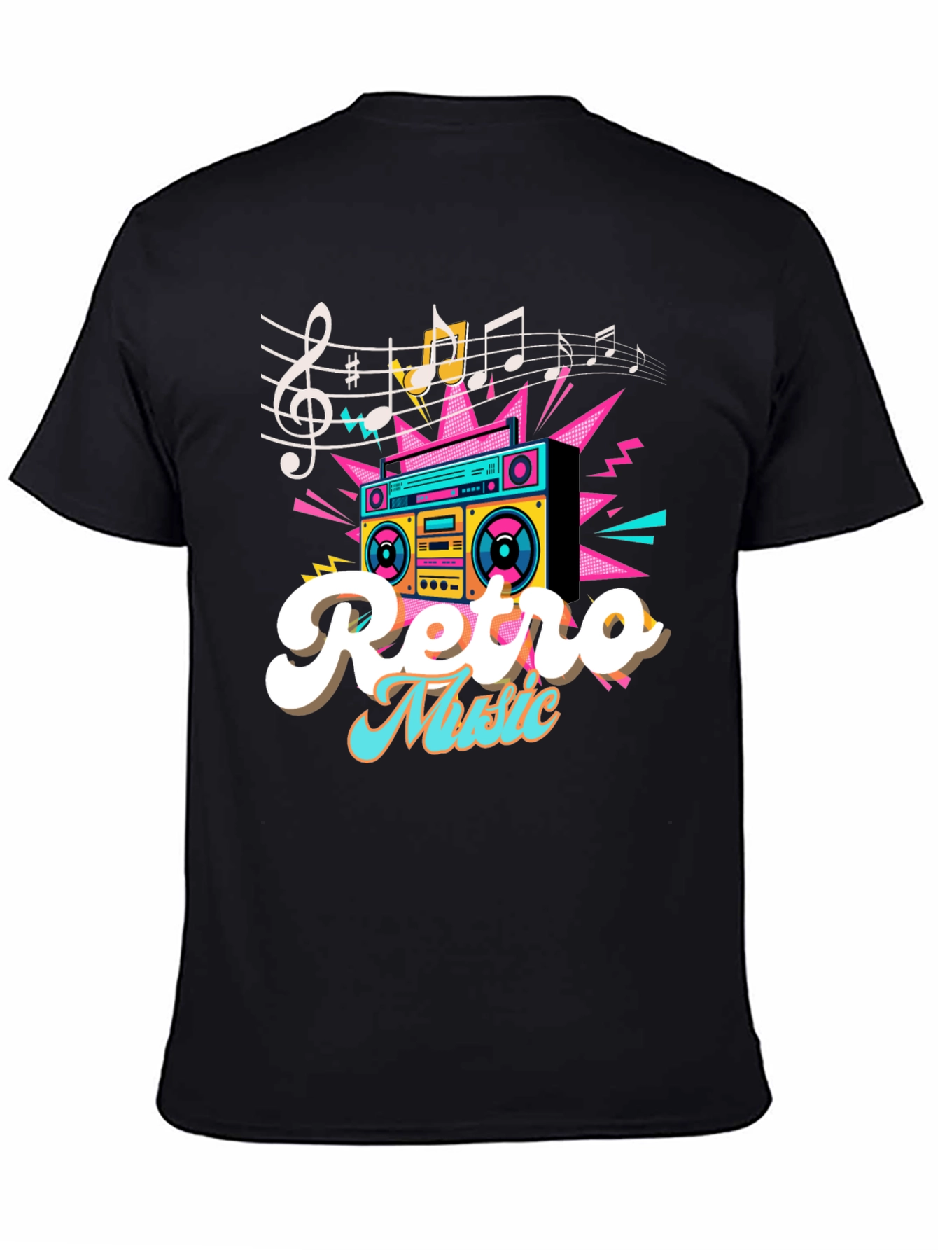Retro Music T-Shirt - Boombox Graphic Tee