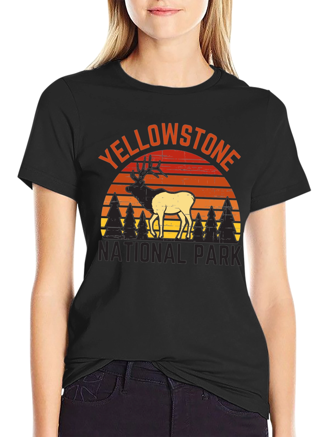 Yellowstone National Park Elk Graphic Tee