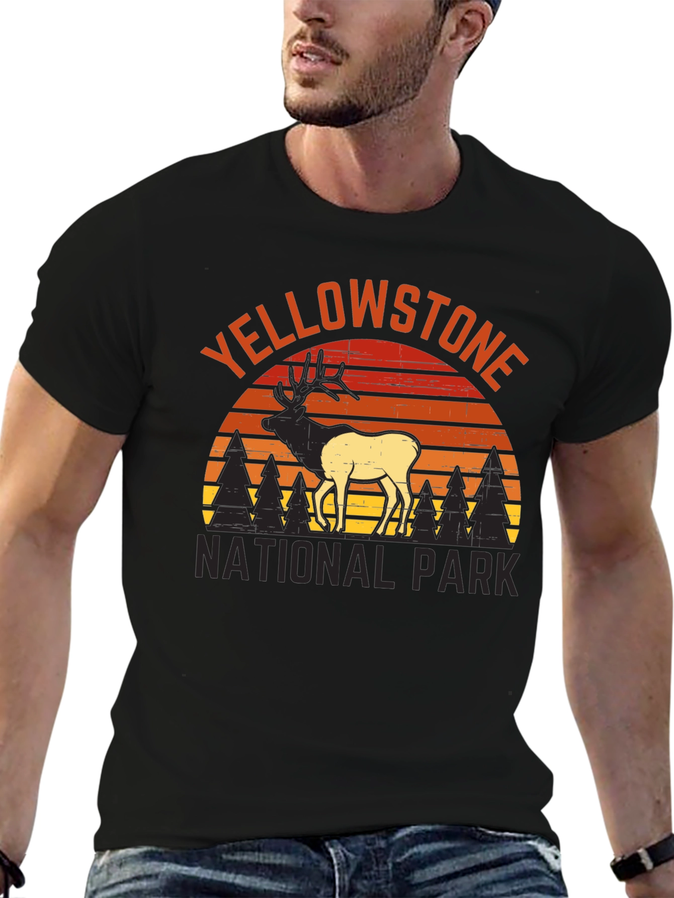 Yellowstone National Park Elk Graphic Tee