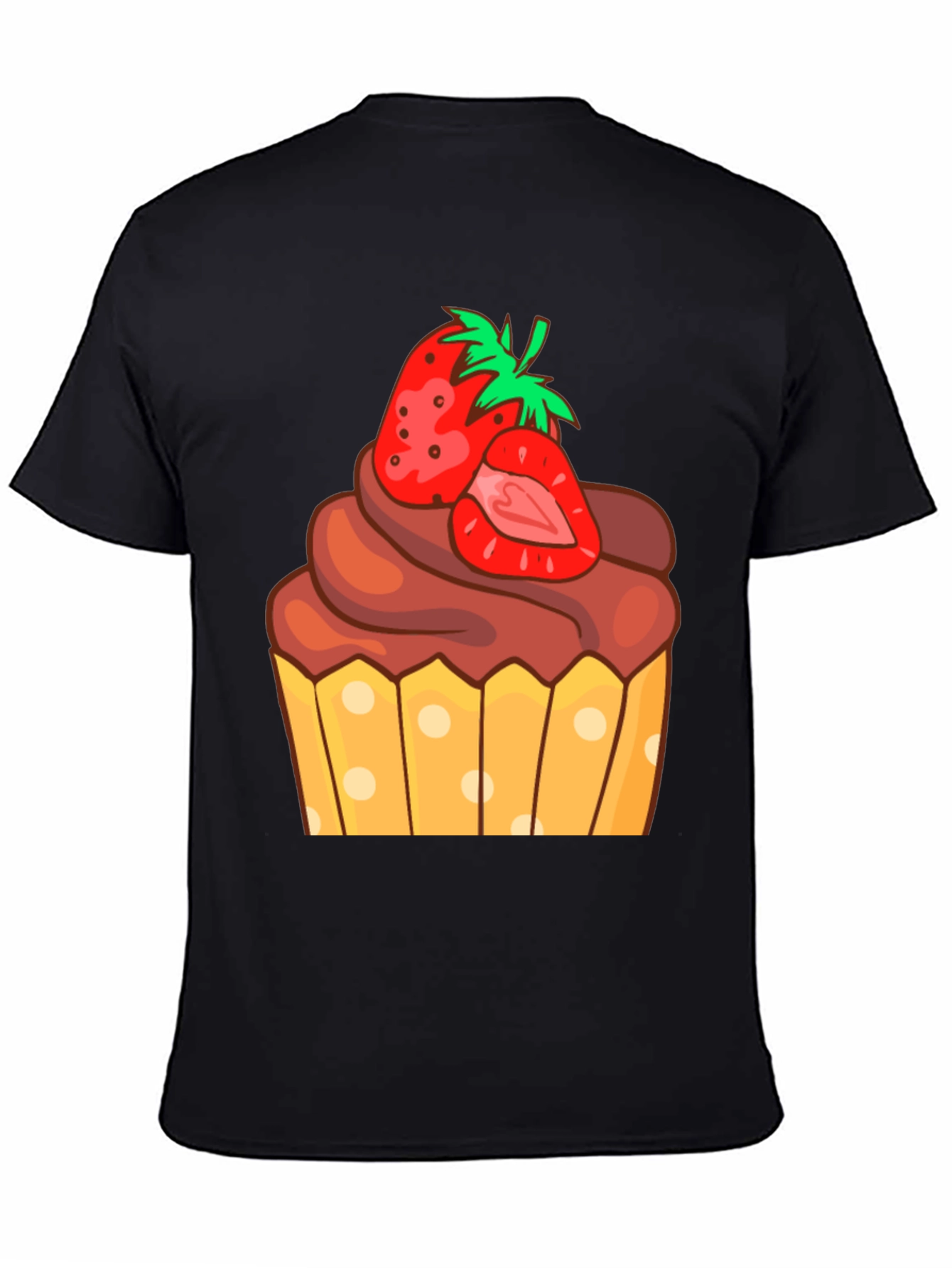 Strawberry Cupcake Graphic Tee - Sweet Treat Shirt
