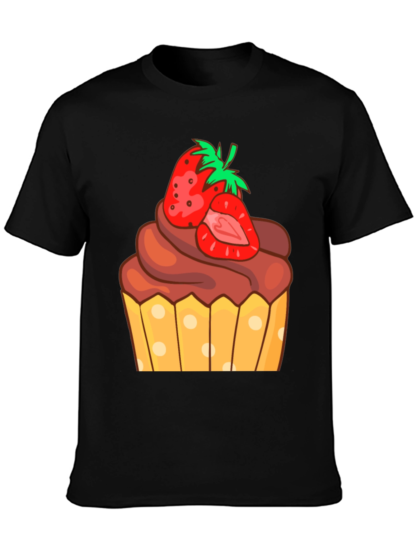 Strawberry Cupcake Graphic Tee - Sweet Treat Shirt