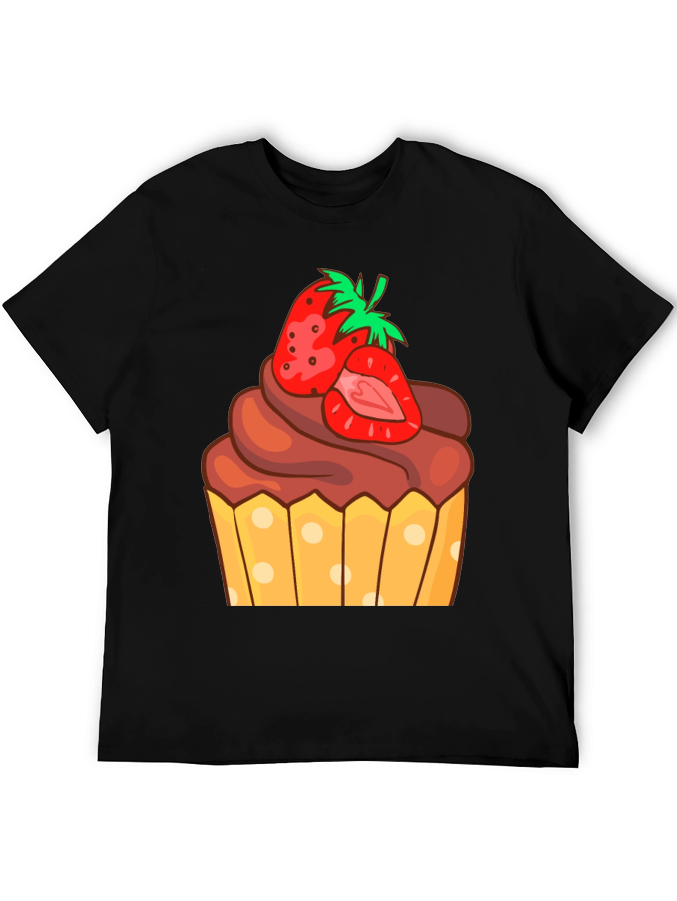 Strawberry Cupcake Graphic Tee - Sweet Treat Shirt