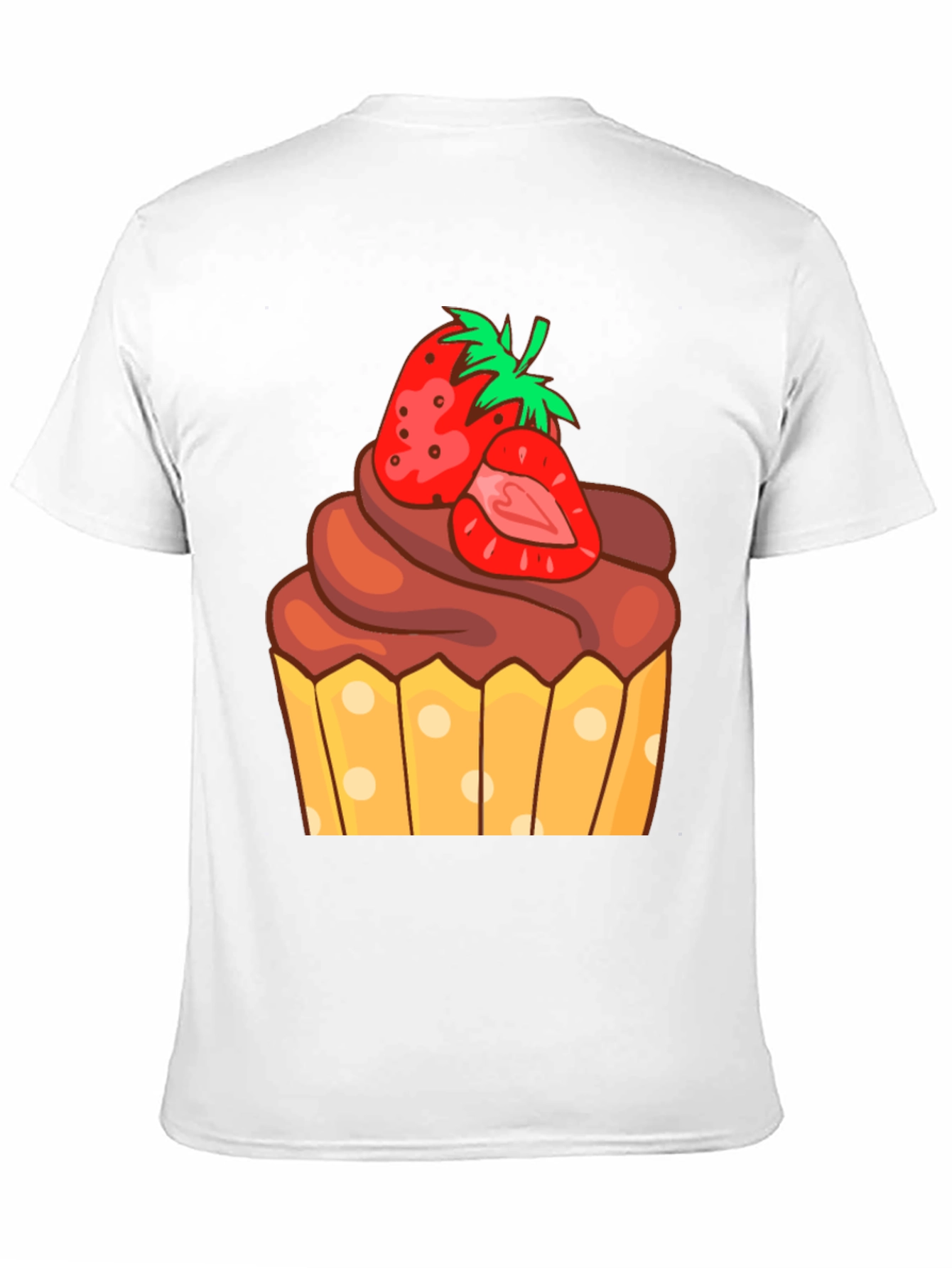 Strawberry Cupcake Graphic Tee - Sweet Treat Shirt