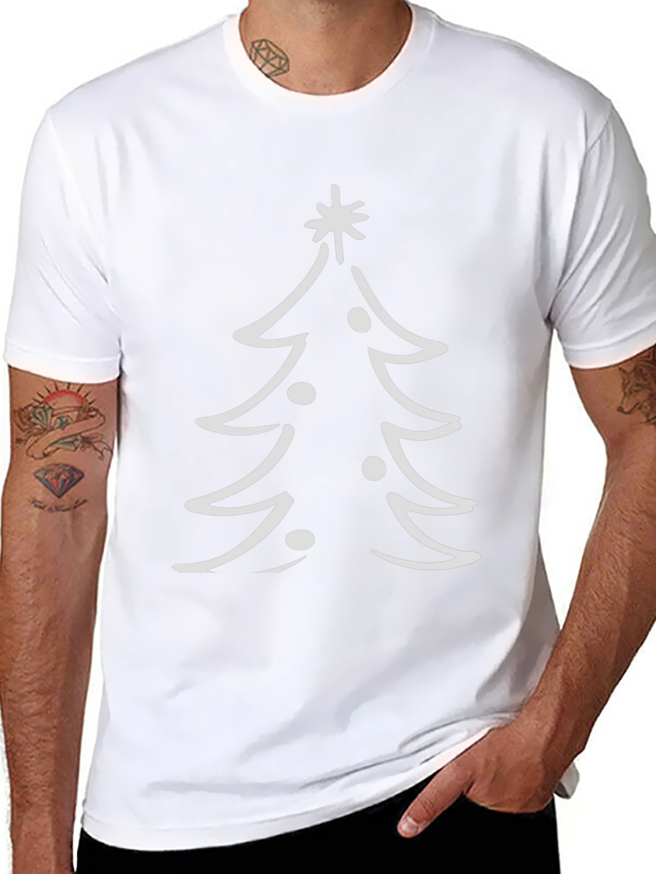 Christmas Tree Graphic Tee - Holiday Festive T-Shirt