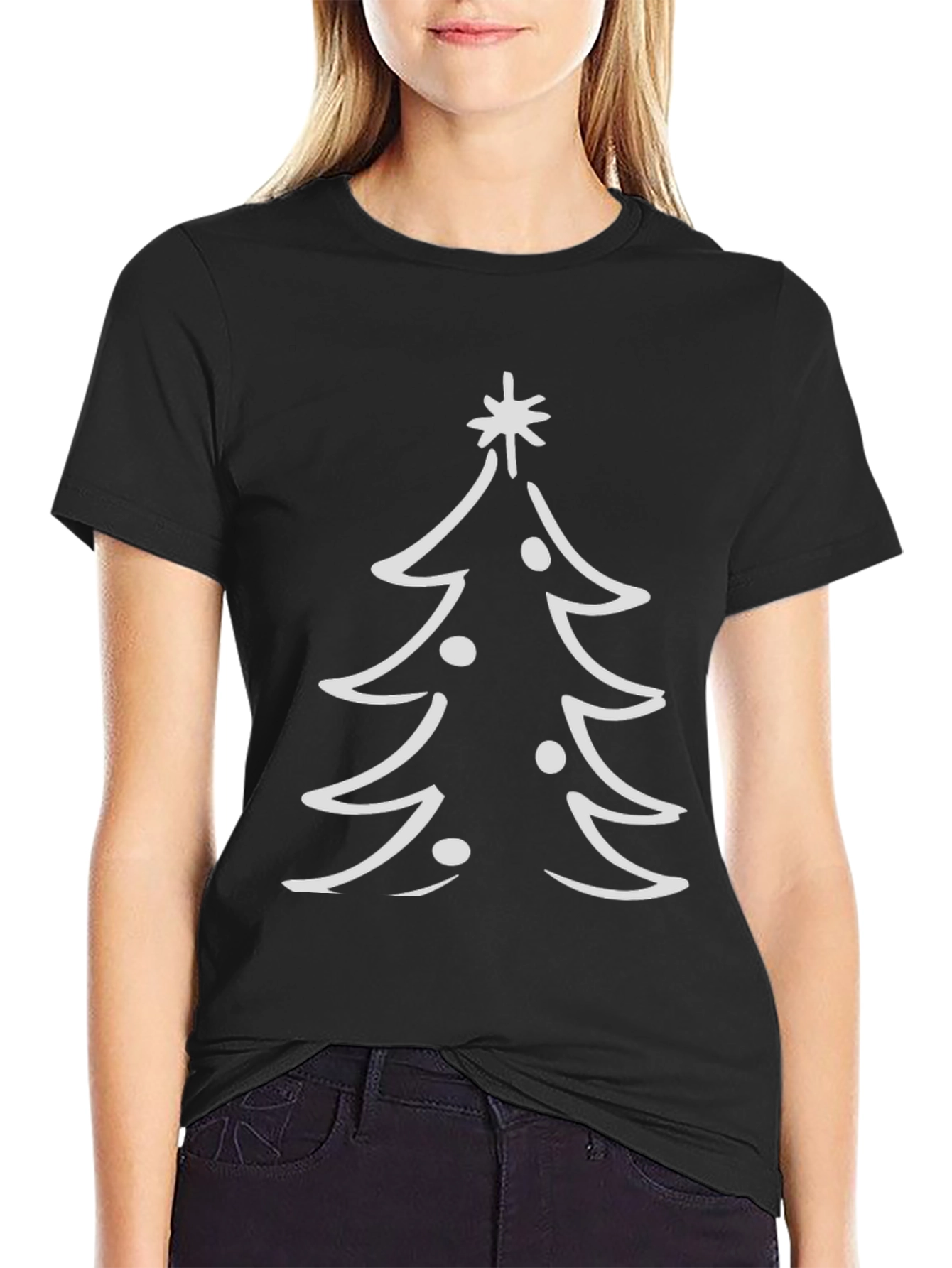 Christmas Tree Graphic Tee - Holiday Festive T-Shirt
