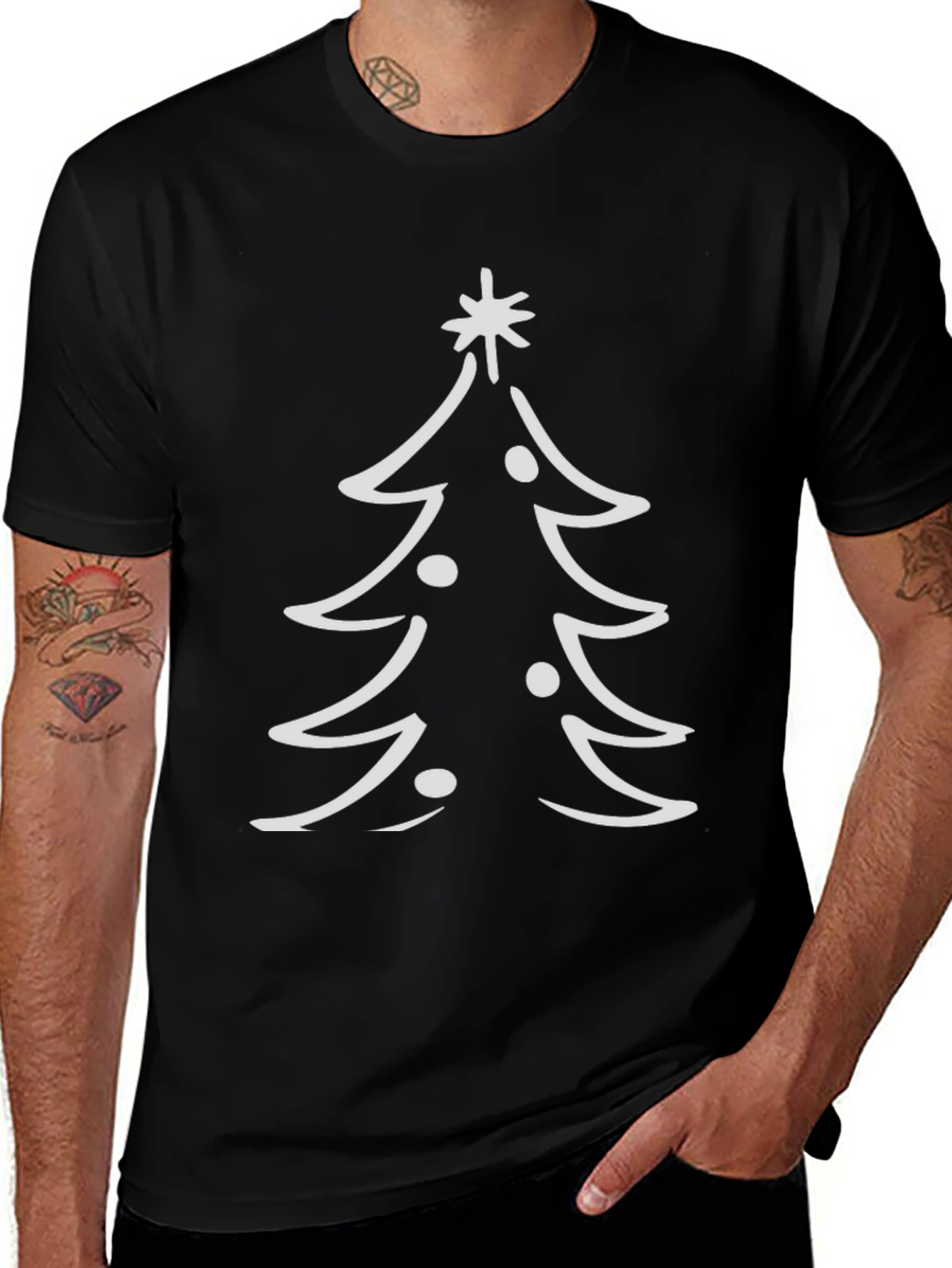 Christmas Tree Graphic Tee - Holiday Festive T-Shirt