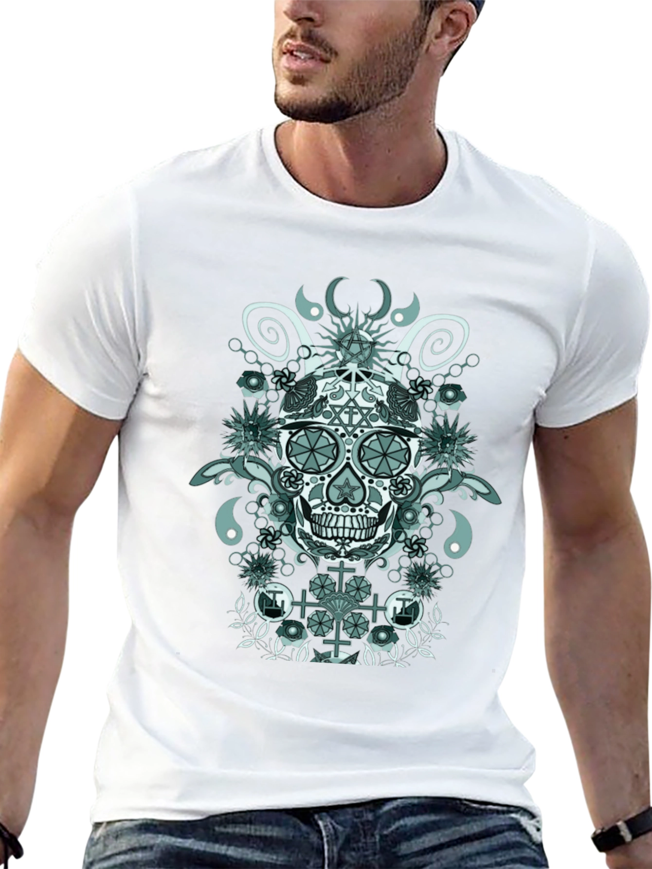 Skull Art Tee - Unique Gothic Design