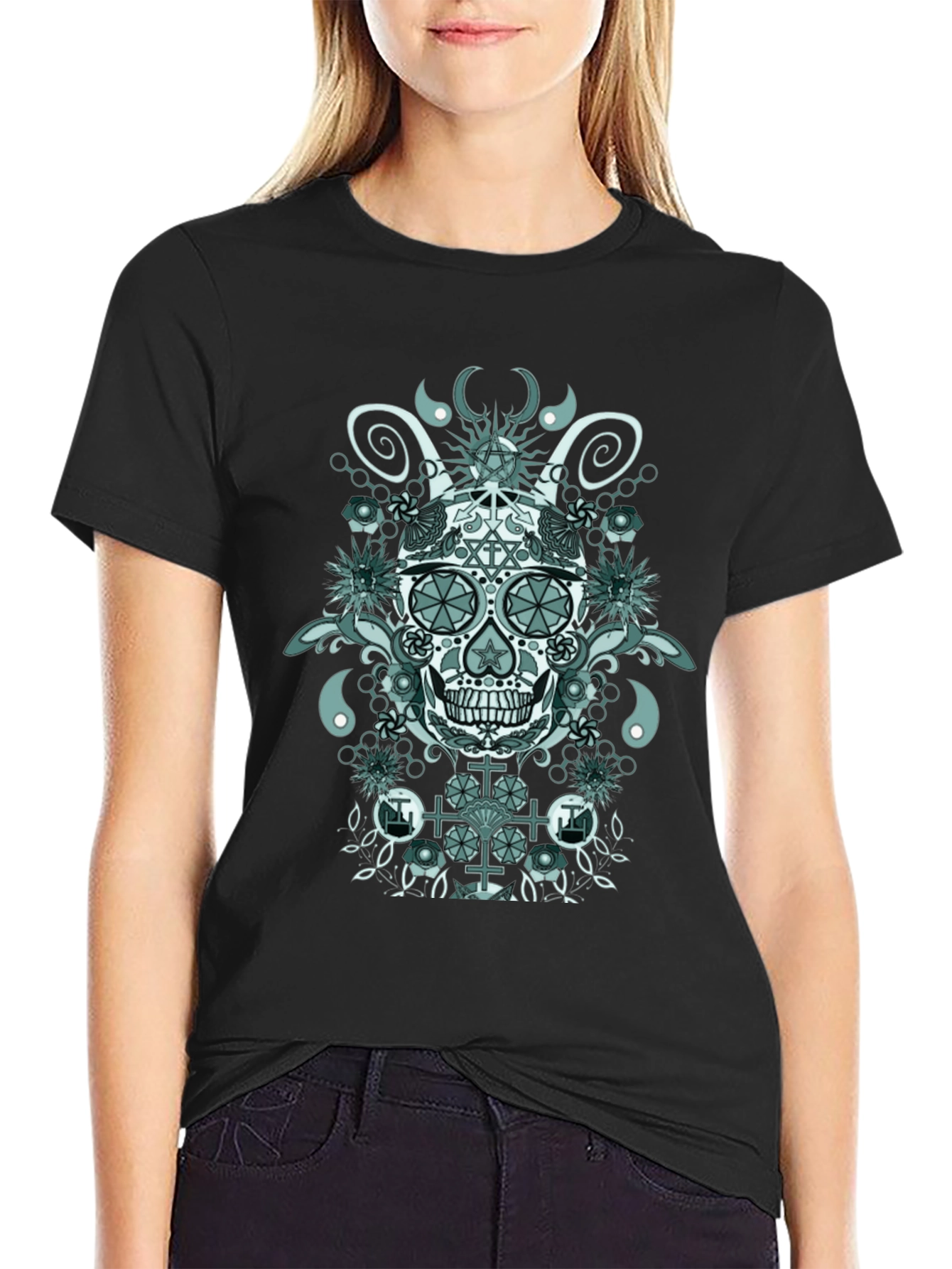 Skull Art Tee - Unique Gothic Design