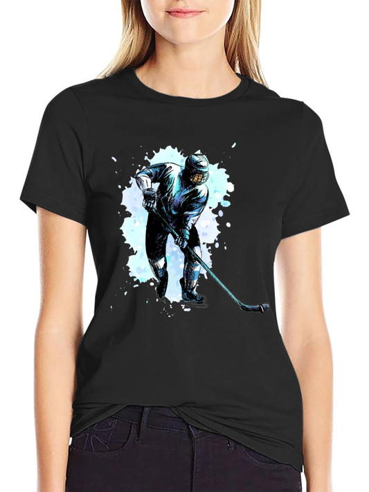 Hockey Player Graphic T-Shirt - Cool Fan Apparel