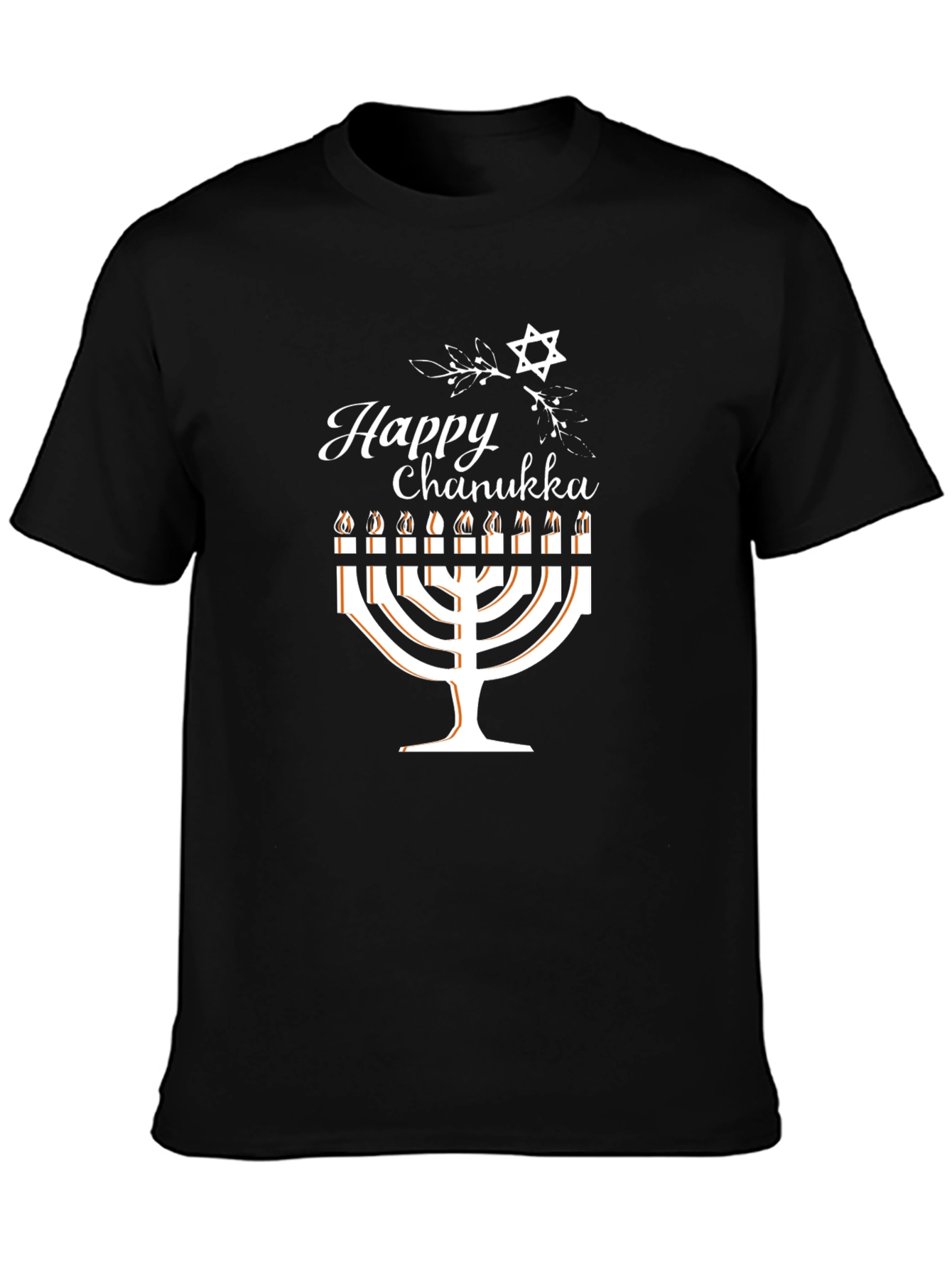 Happy Chanukah Menorah Graphic T-Shirt