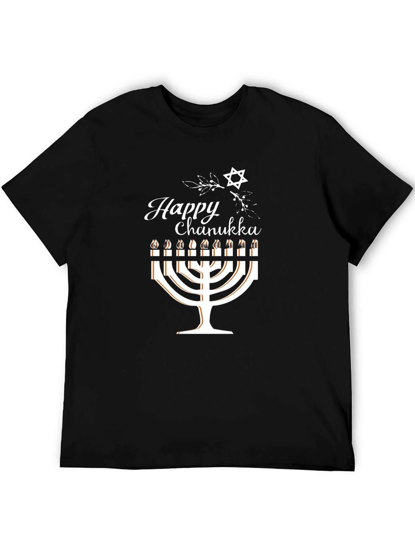 Happy Chanukah Menorah Graphic T-Shirt