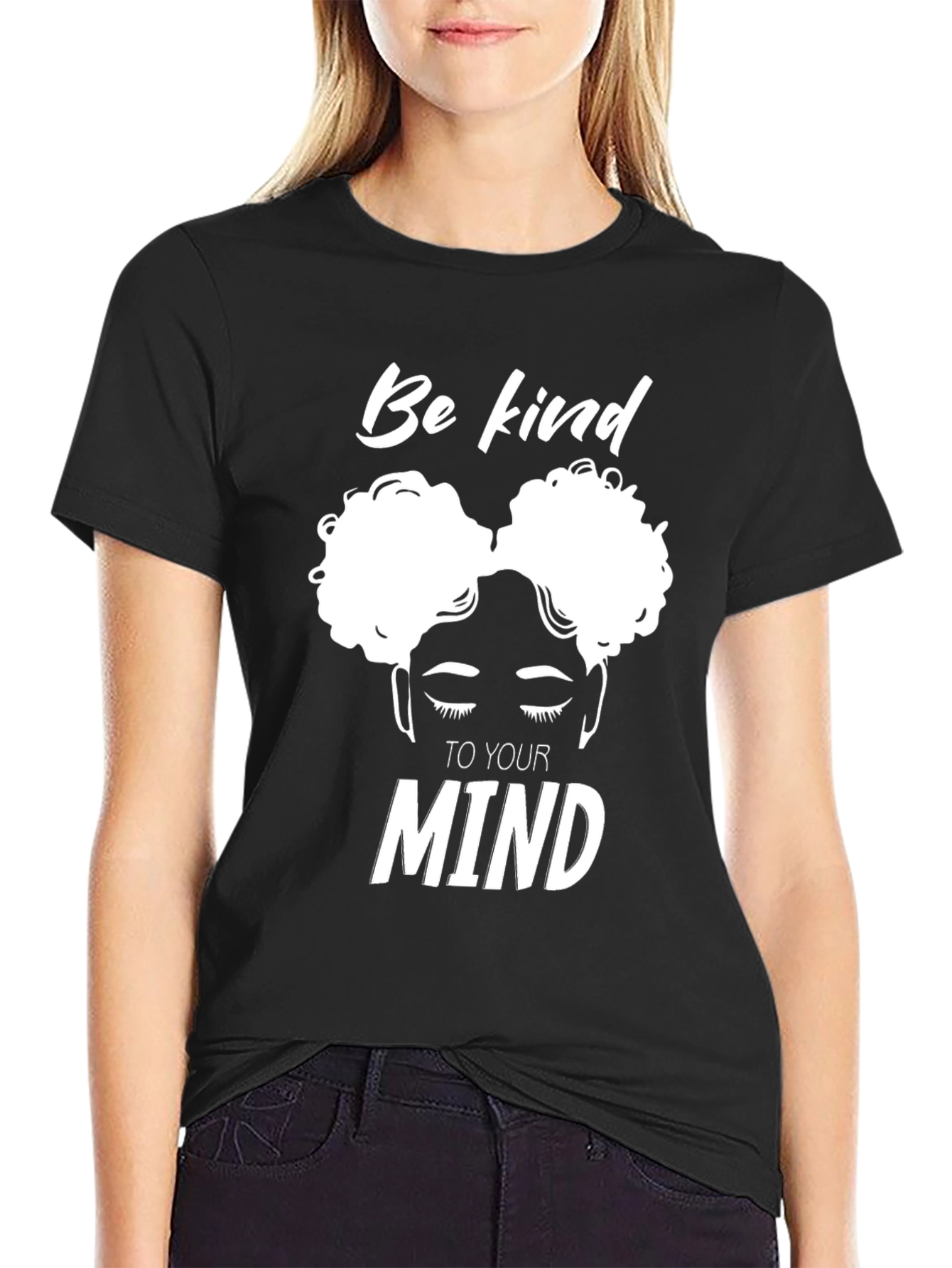 Be Kind to Your Mind Black Graphic T-Shirt