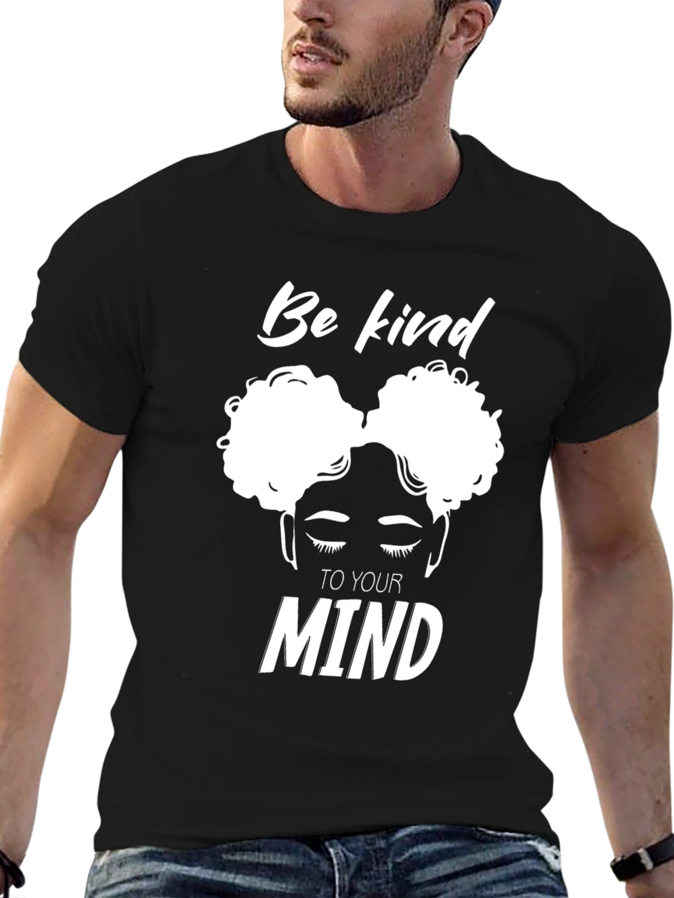 Be Kind to Your Mind Black Graphic T-Shirt