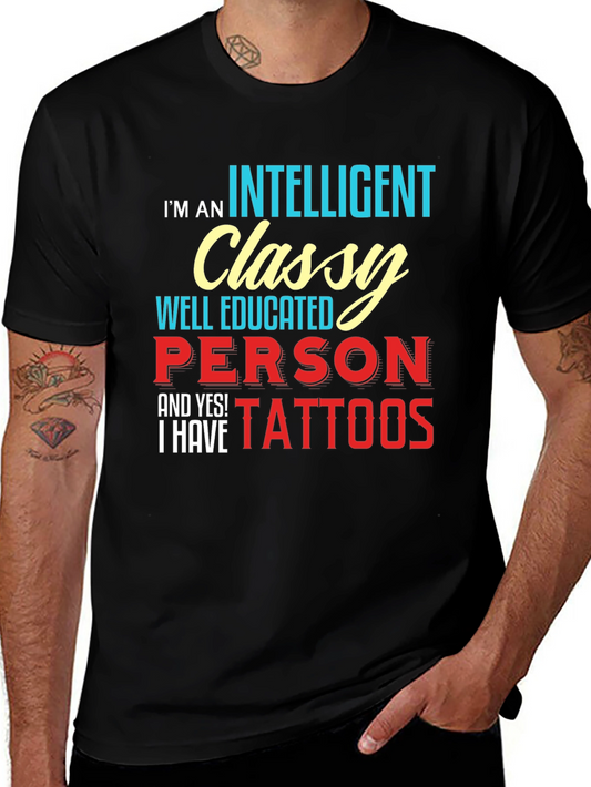 Intelligent Classy Tattooed T-Shirt