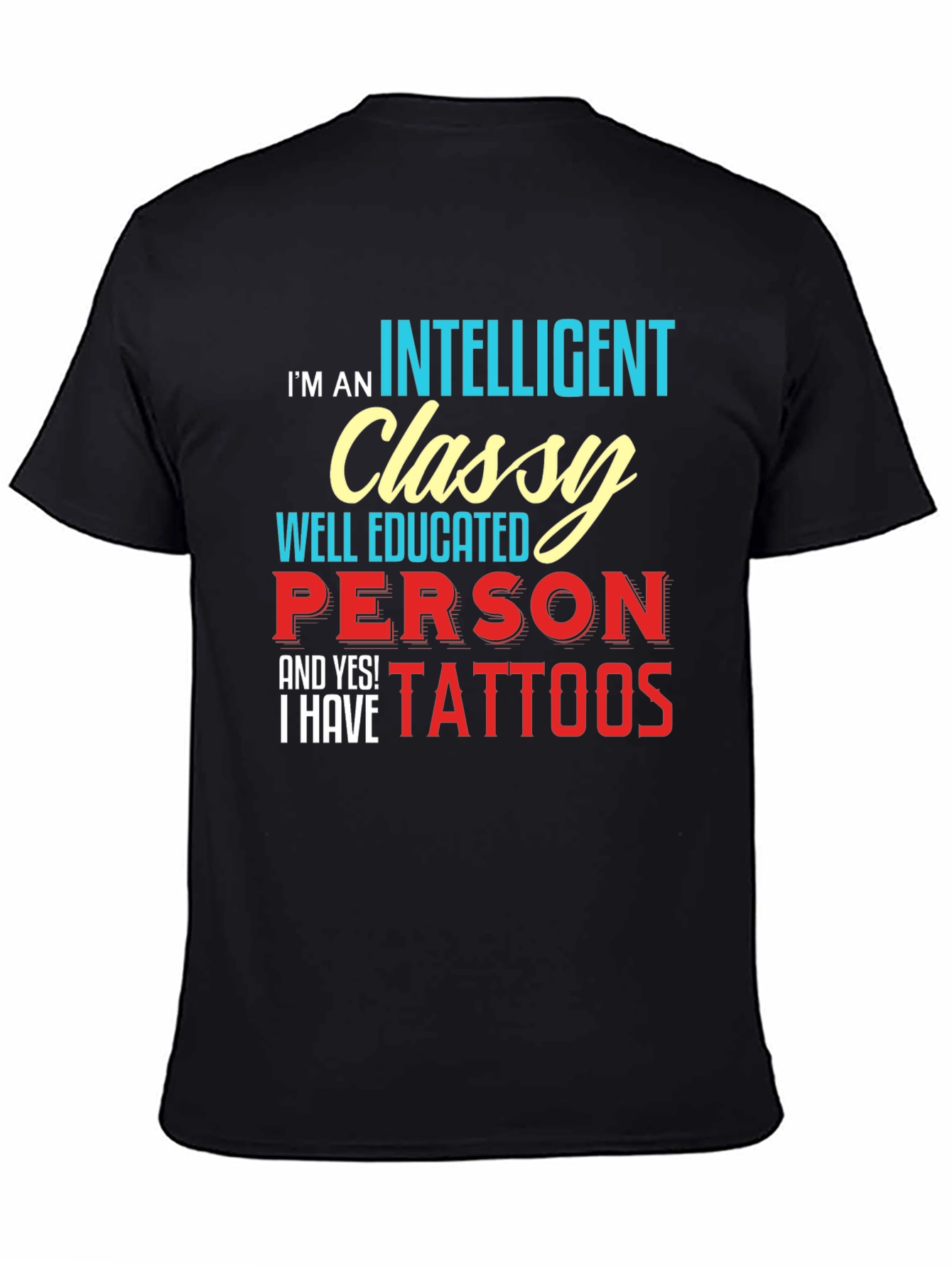 Intelligent Classy Tattooed T-Shirt