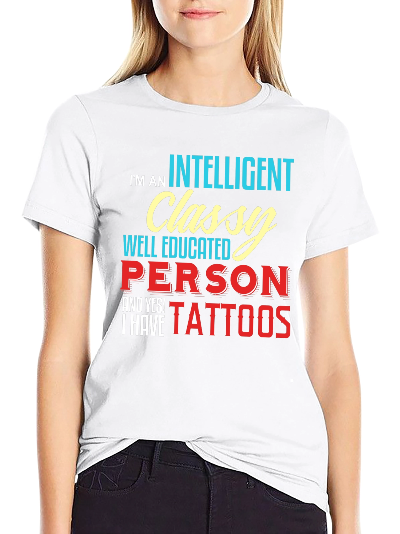 Intelligent Classy Tattooed T-Shirt
