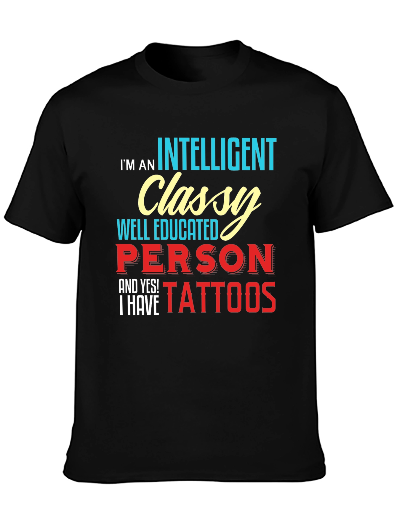 Intelligent Classy Tattooed T-Shirt
