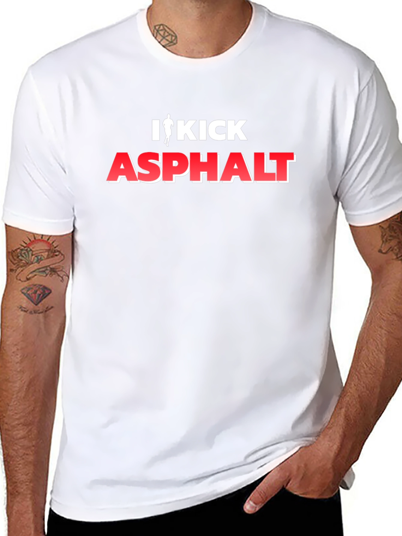 I Kick Asphalt Graphic T-Shirt - Black
