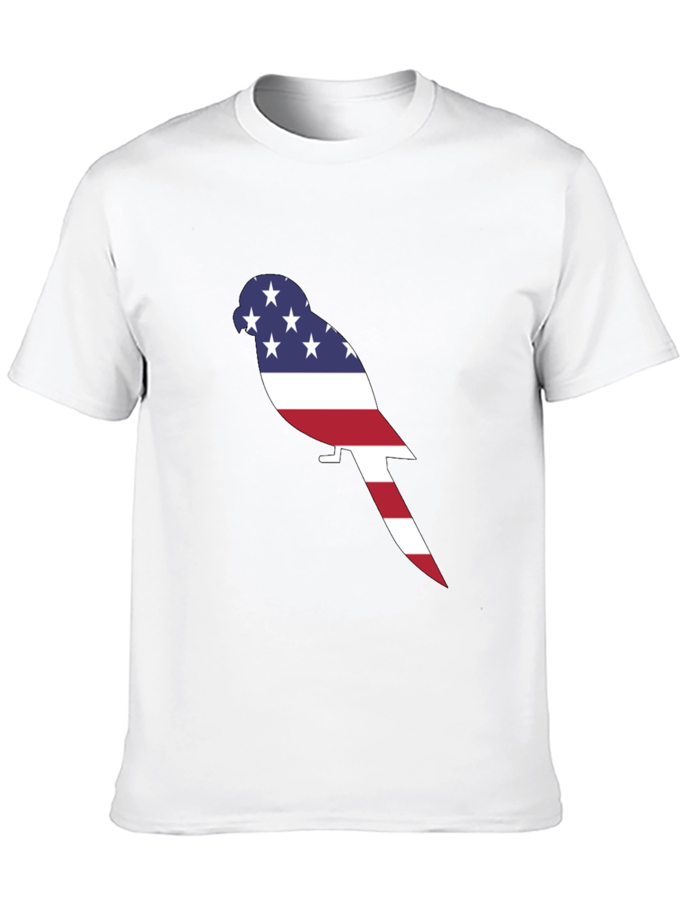 Patriotic Parrot Graphic Tee - American Pride