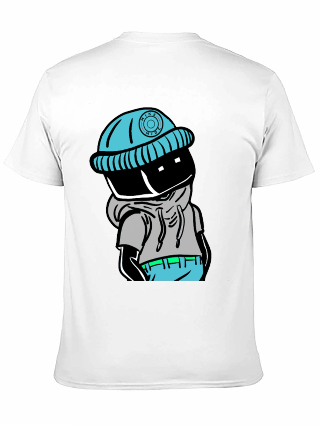 Trendy Cartoon Graphic Black T-Shirt