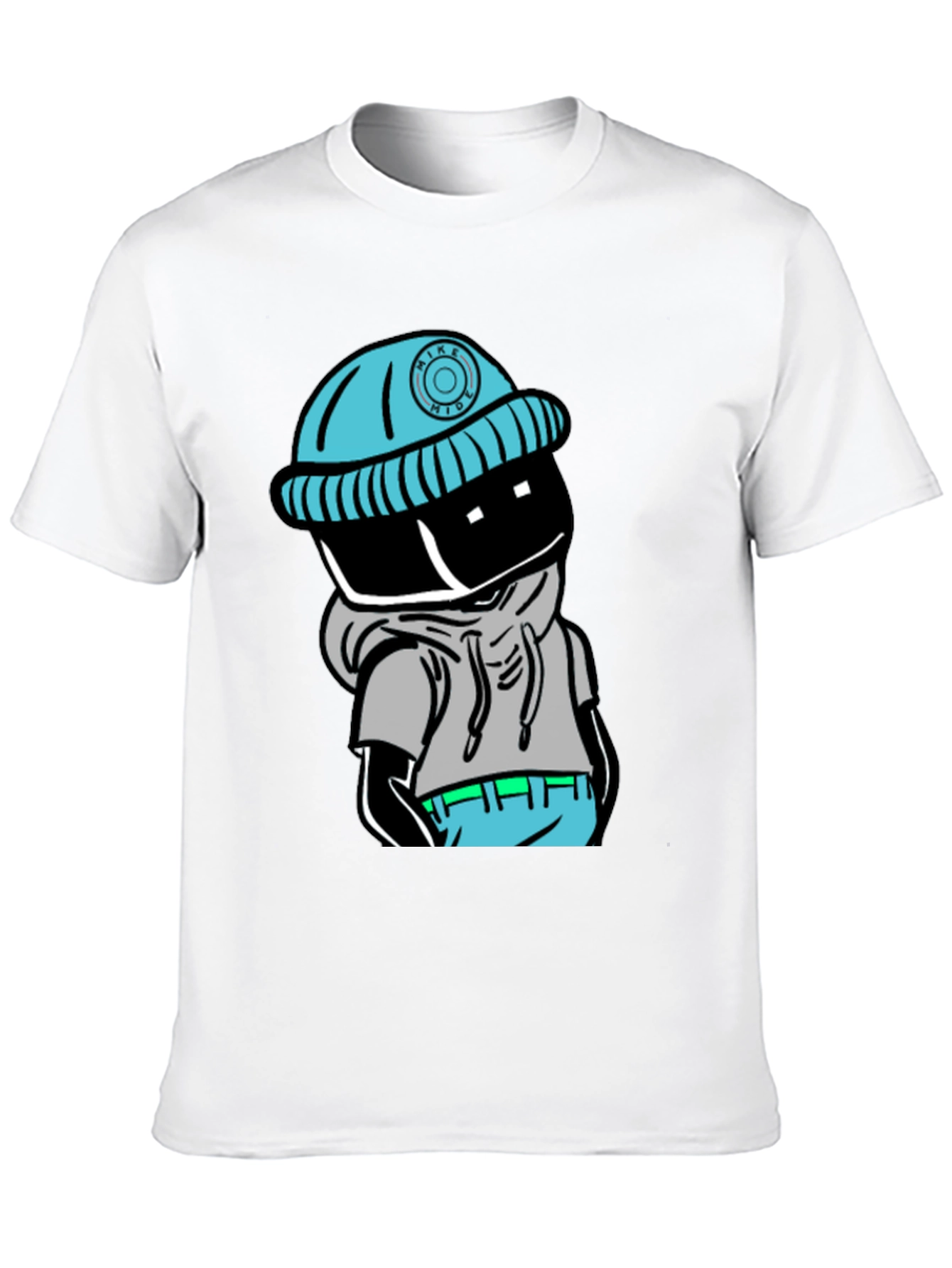 Trendy Cartoon Graphic Black T-Shirt