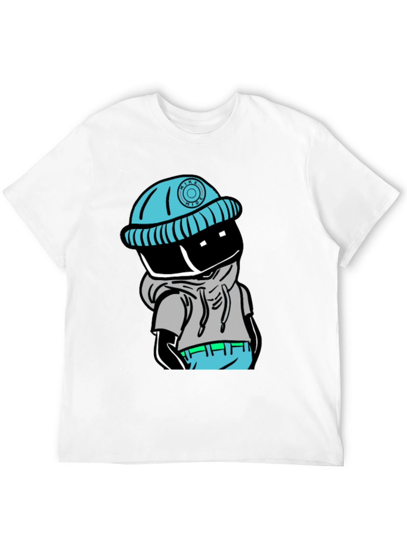 Trendy Cartoon Graphic Black T-Shirt