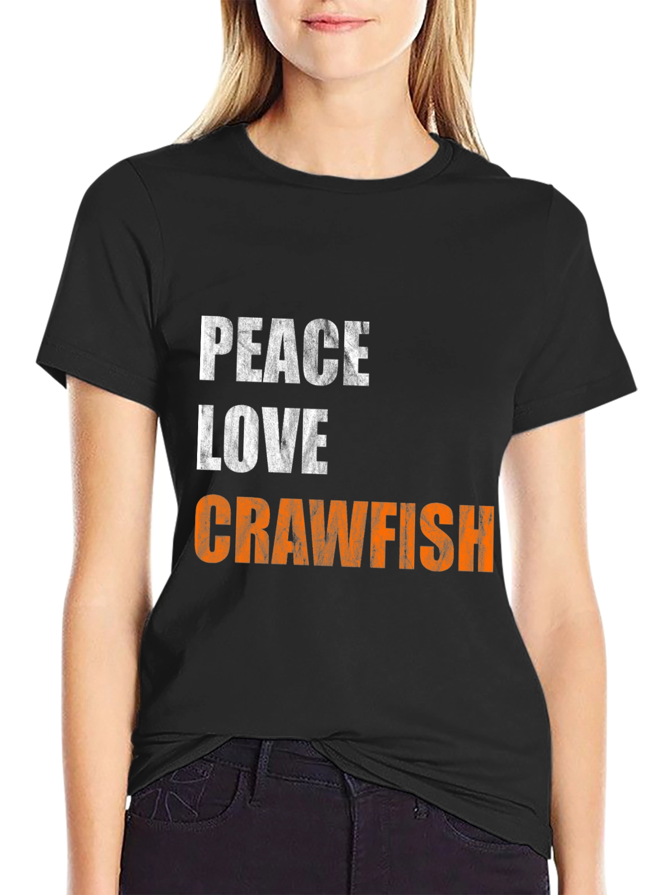 Peace Love Crawfish Graphic T-Shirt
