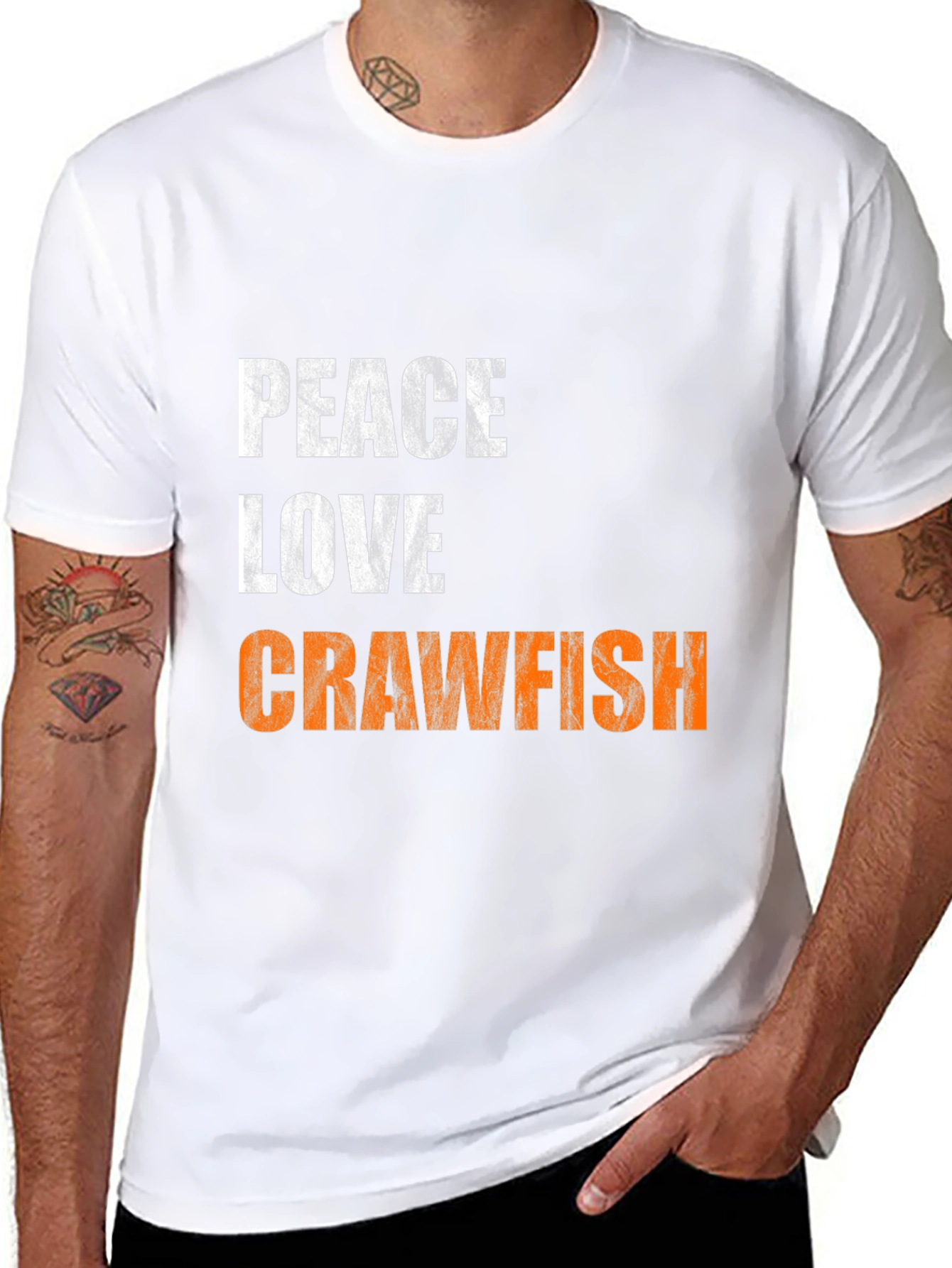 Peace Love Crawfish Graphic T-Shirt