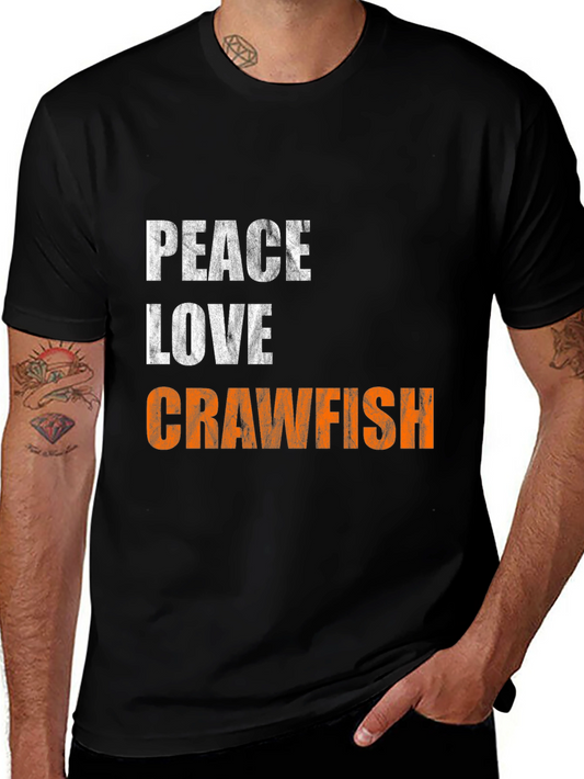 Peace Love Crawfish Graphic T-Shirt