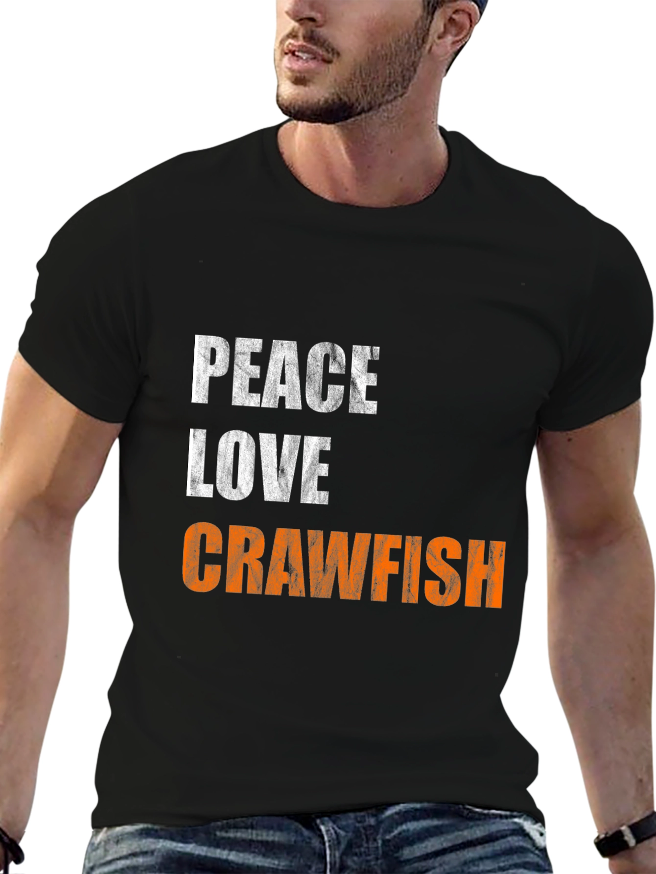 Peace Love Crawfish Graphic T-Shirt