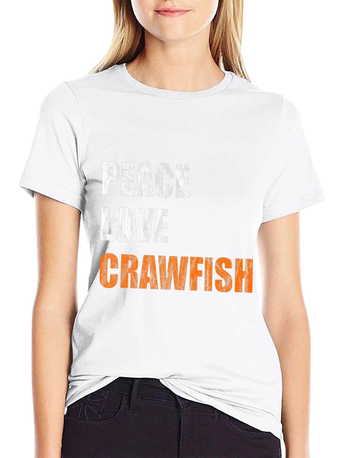 Peace Love Crawfish Graphic T-Shirt