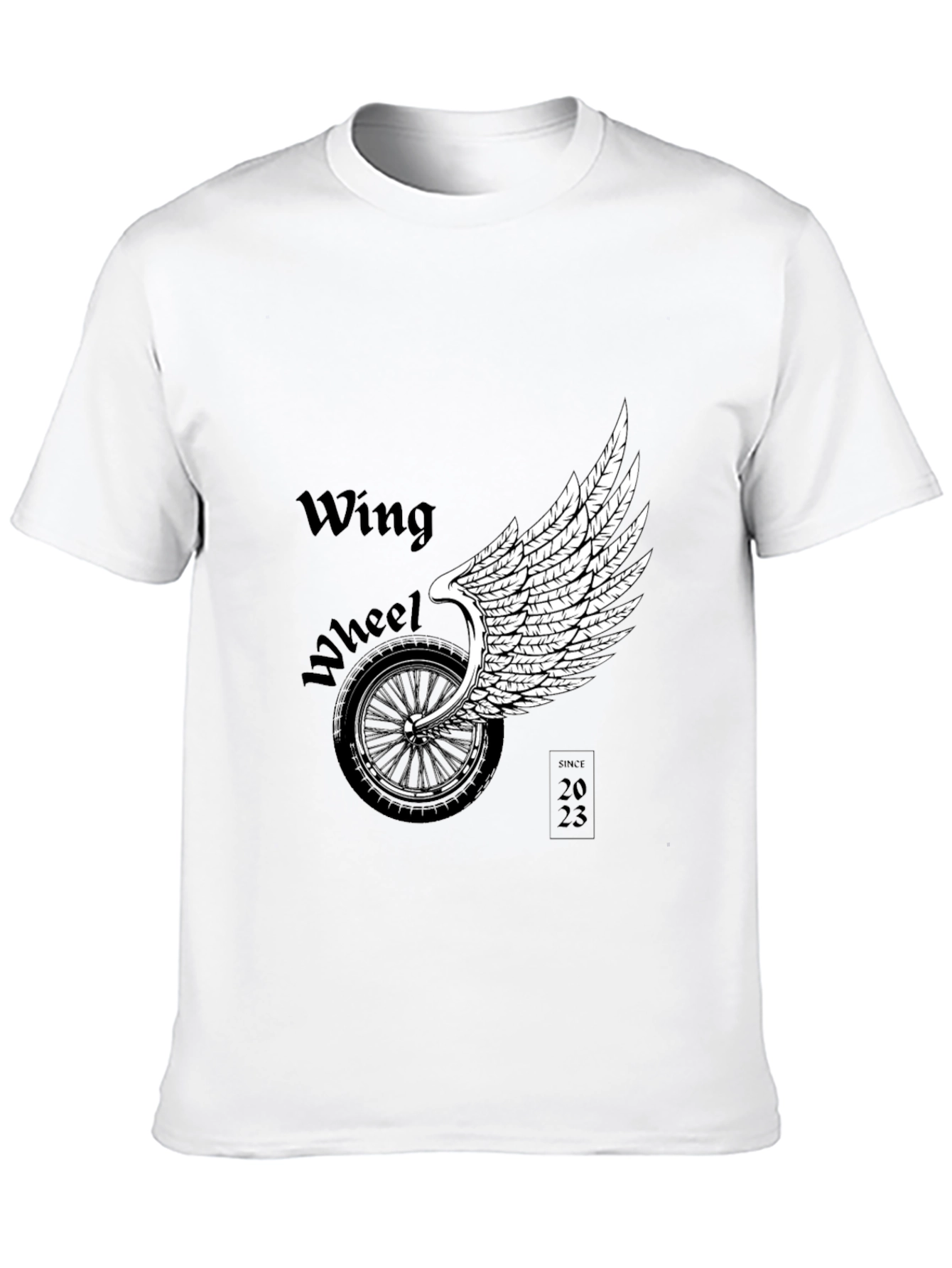 Wing Wheel T-Shirt - Black Graphic Tee