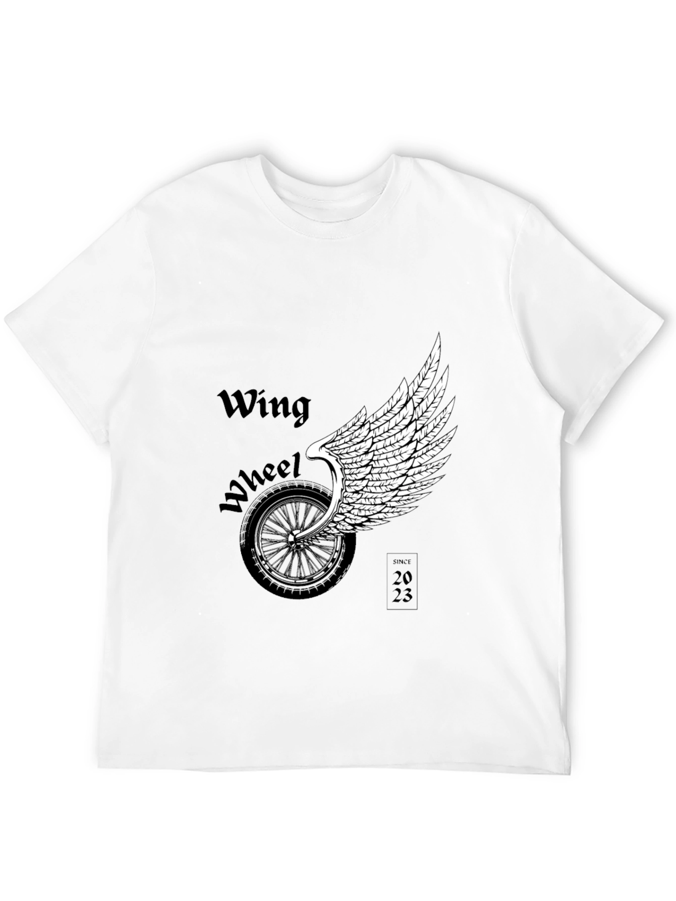 Wing Wheel T-Shirt - Black Graphic Tee