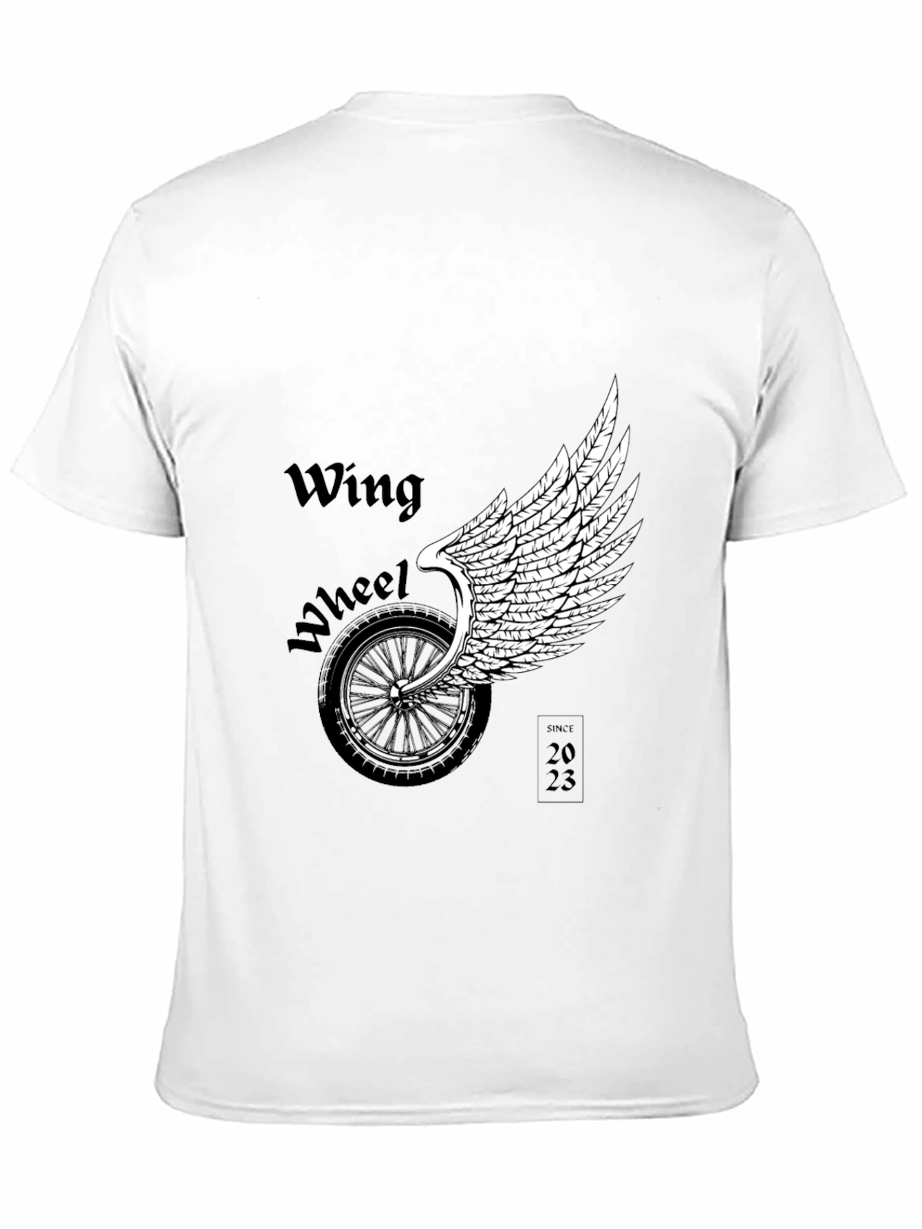 Wing Wheel T-Shirt - Black Graphic Tee