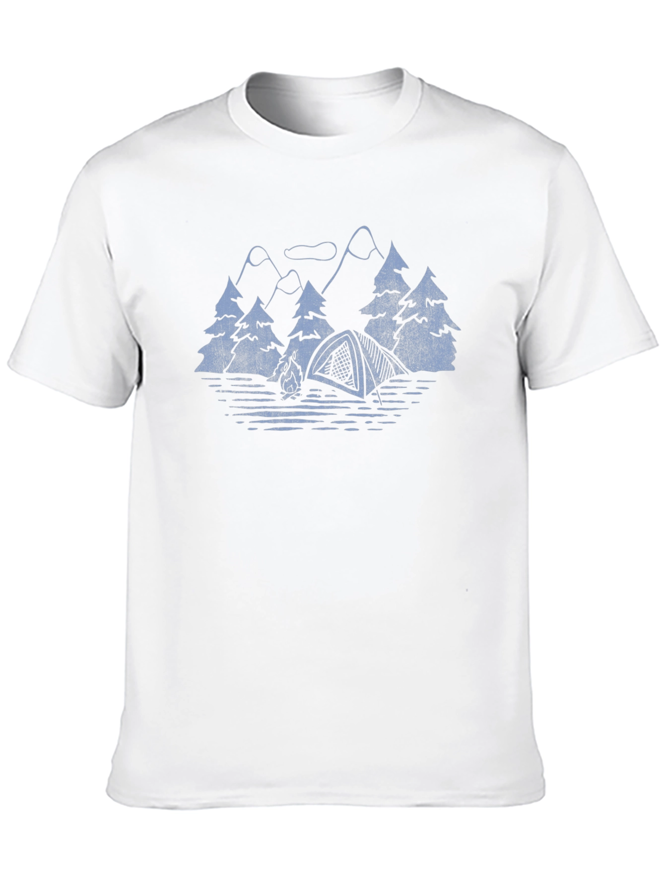 Camping Scene Graphic T-Shirt