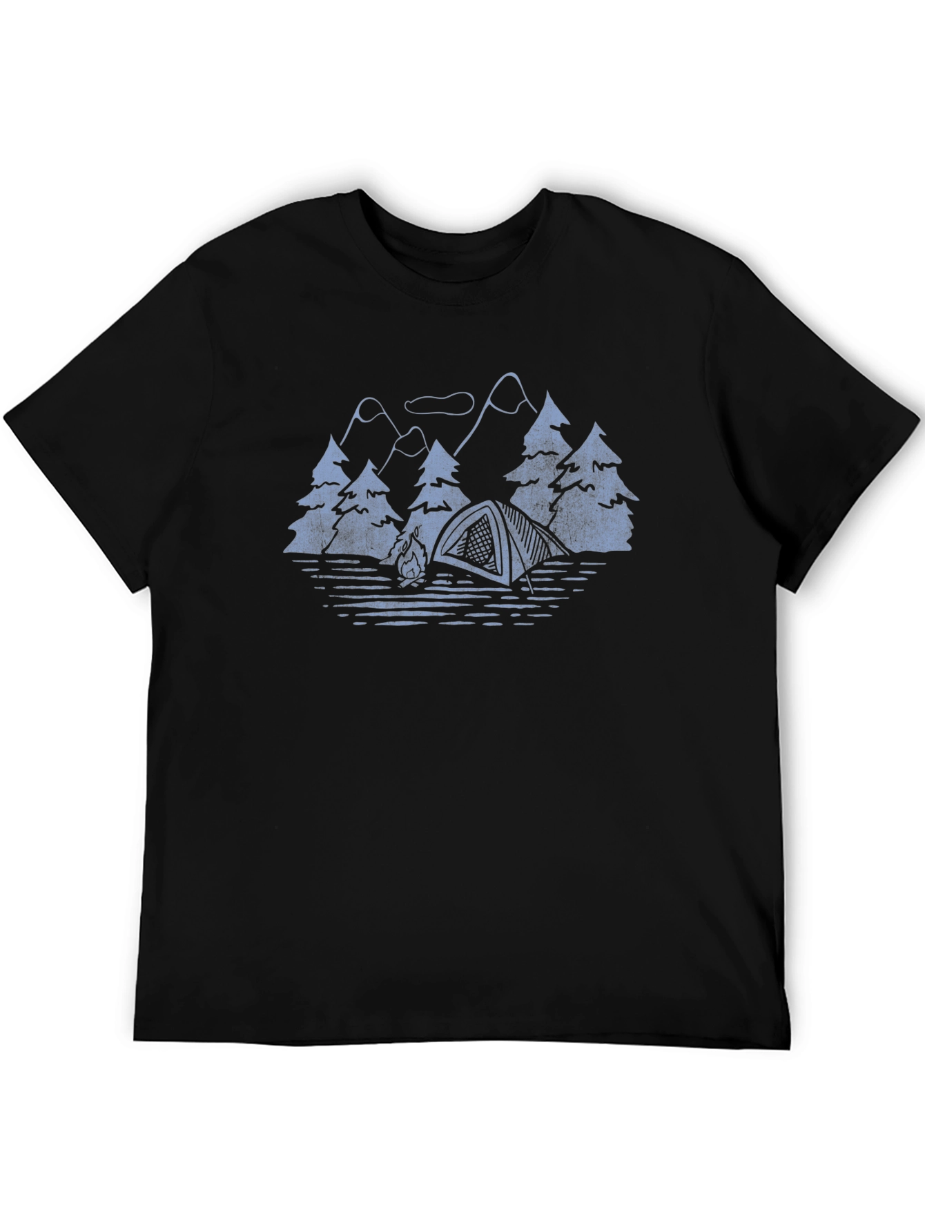 Camping Scene Graphic T-Shirt