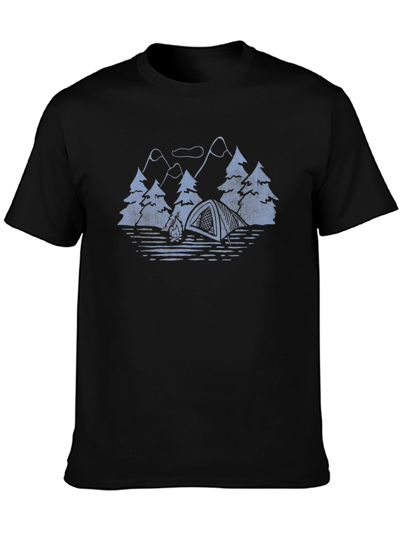 Camping Scene Graphic T-Shirt