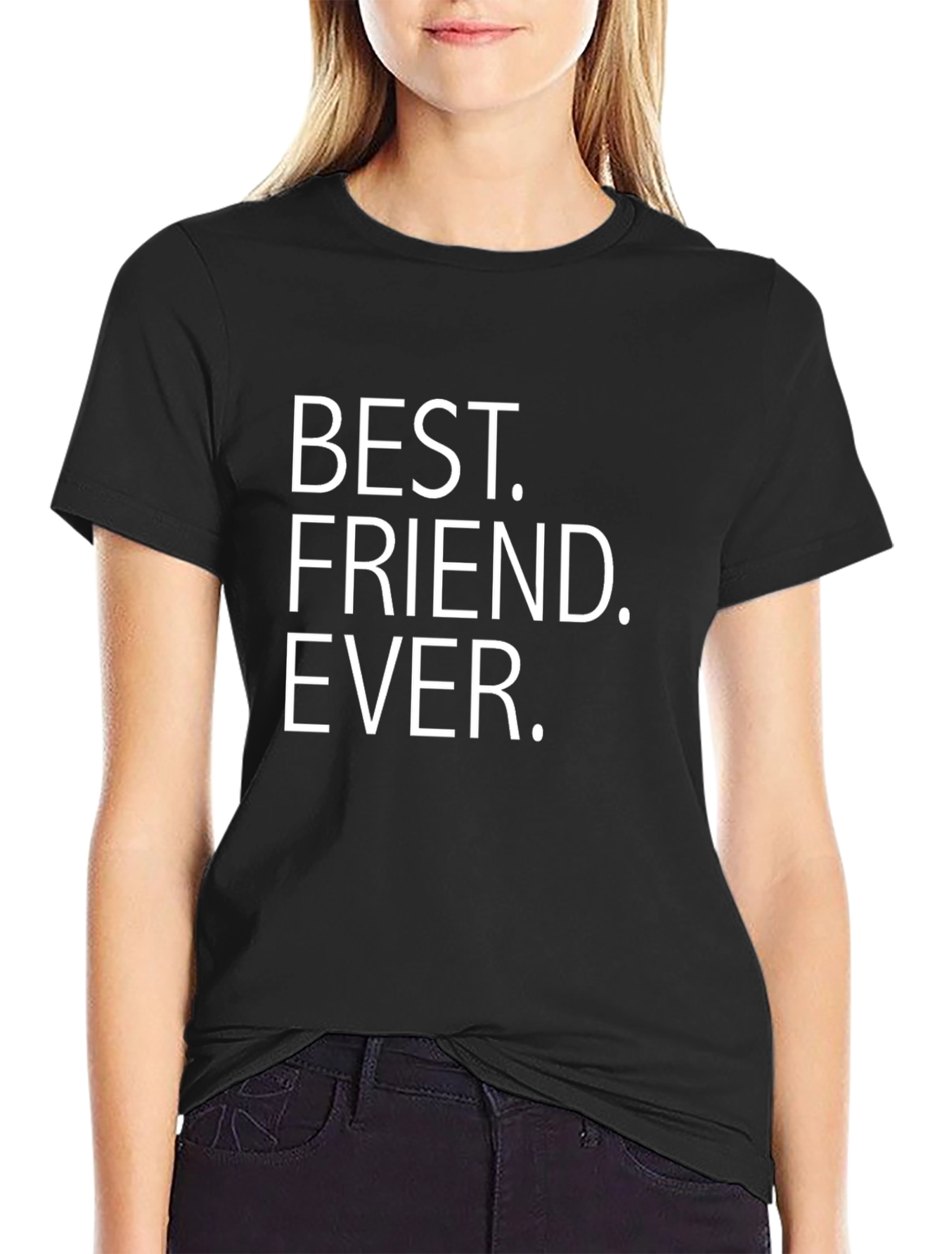 Best Friend Ever Graphic Tee - Black