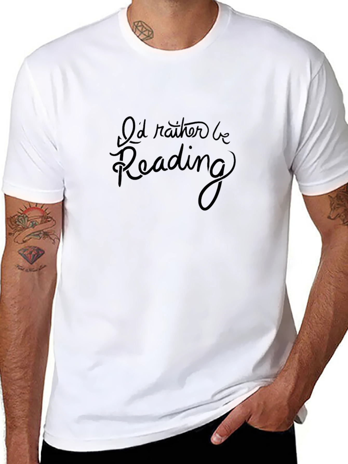 Id Rather Be Reading Black T-Shirt