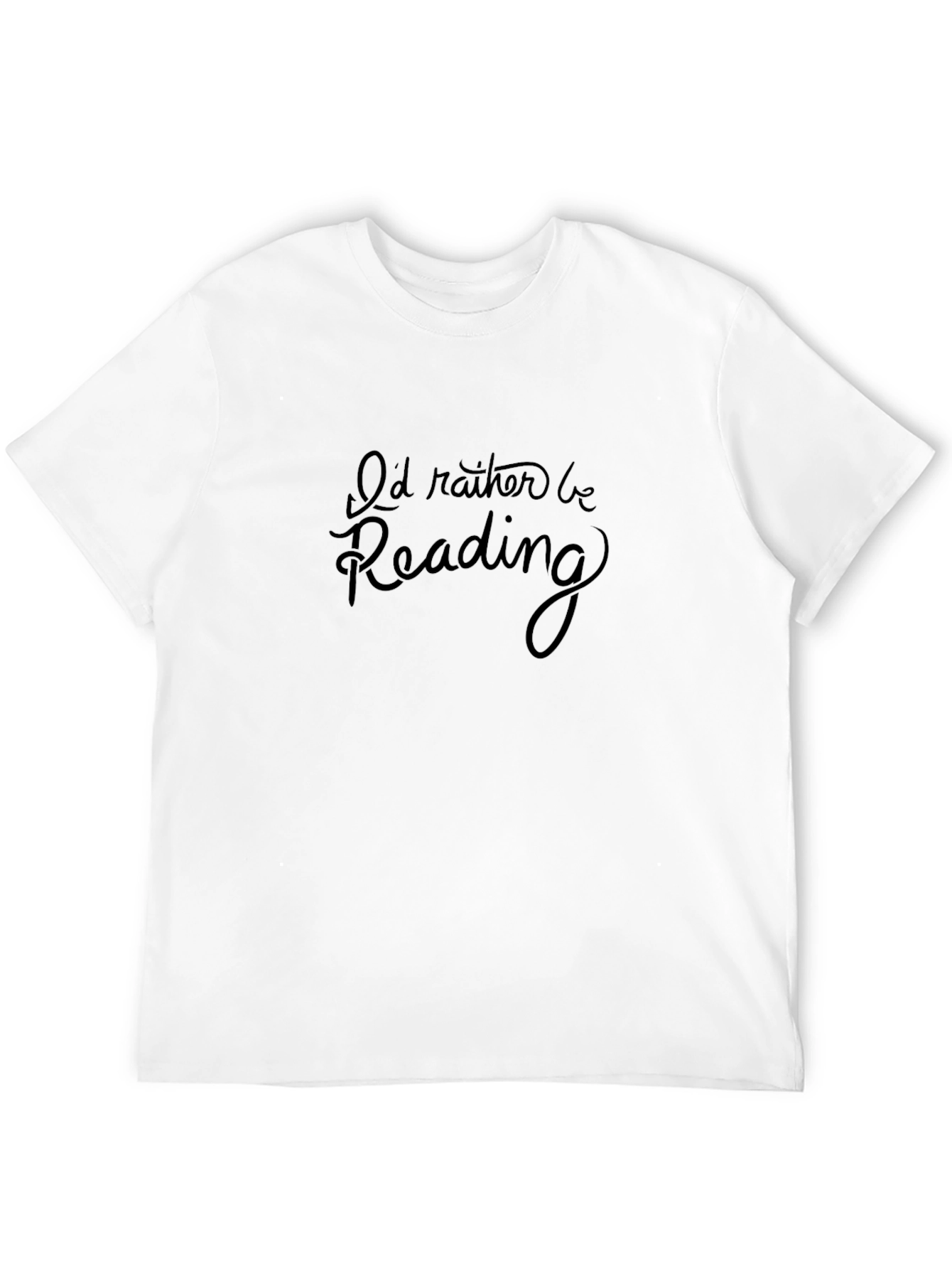 Id Rather Be Reading Black T-Shirt