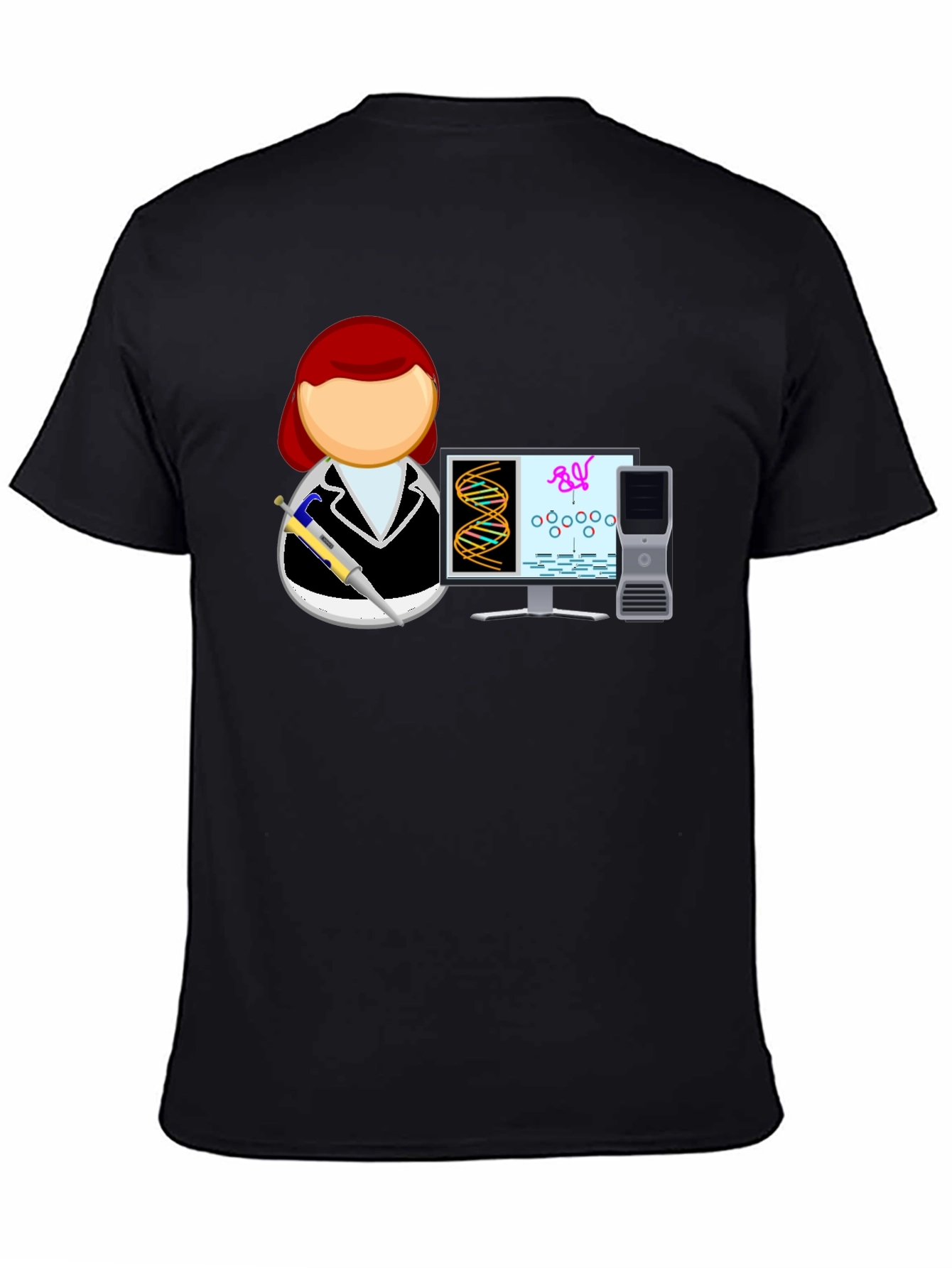 Science T-Shirt with Scientist and DNA