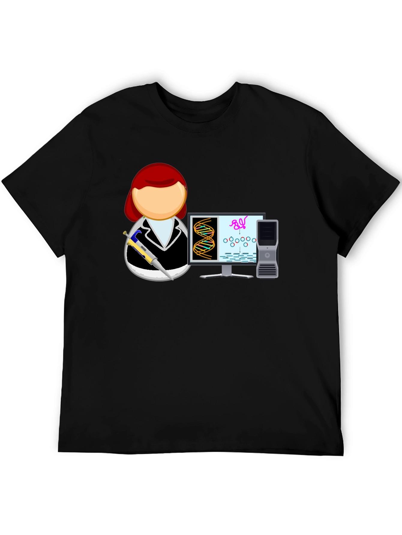 Science T-Shirt with Scientist and DNA